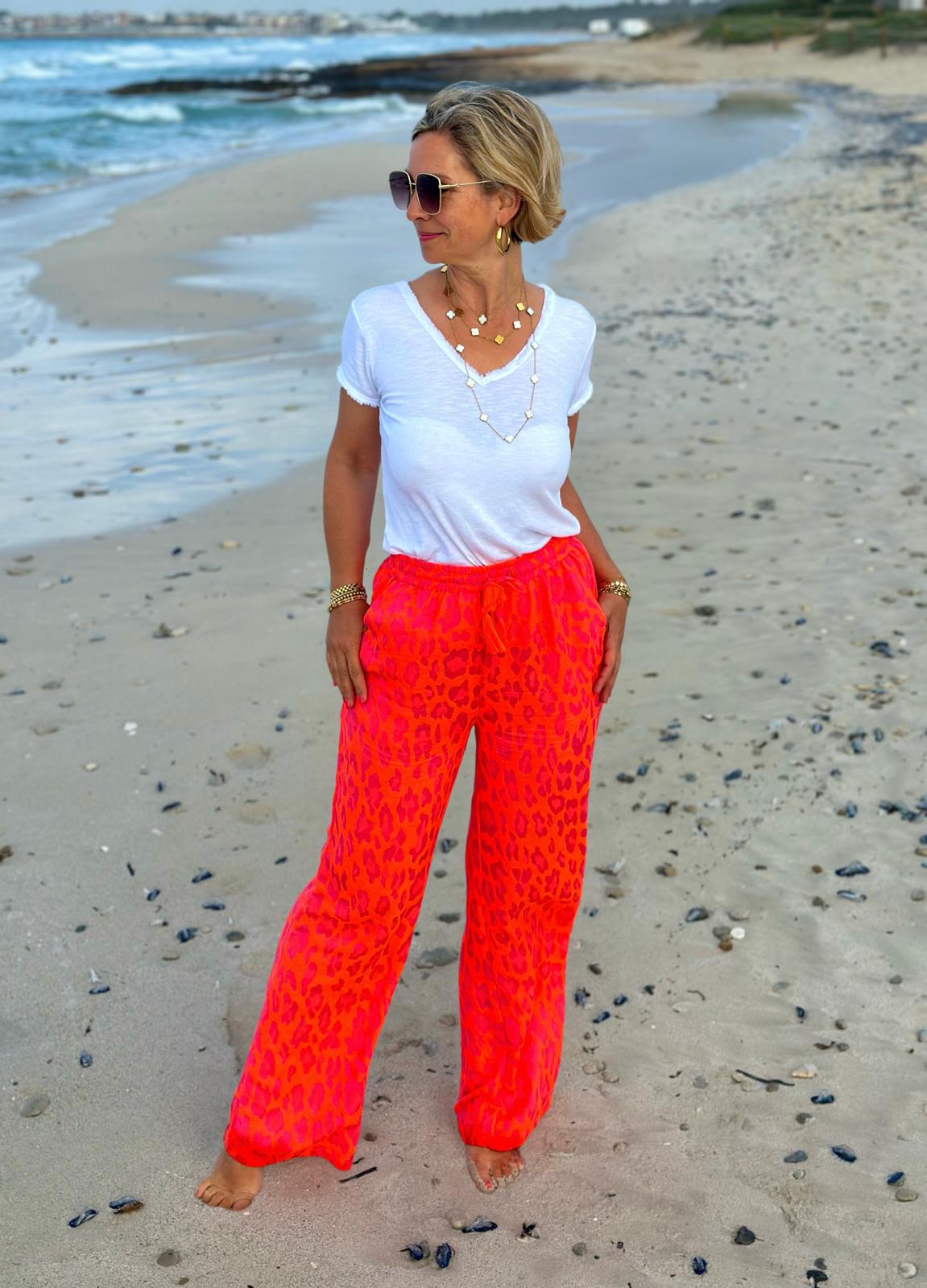 Zuckersüße LOVELY LEO Sommerhose in SUNSET ORANGE