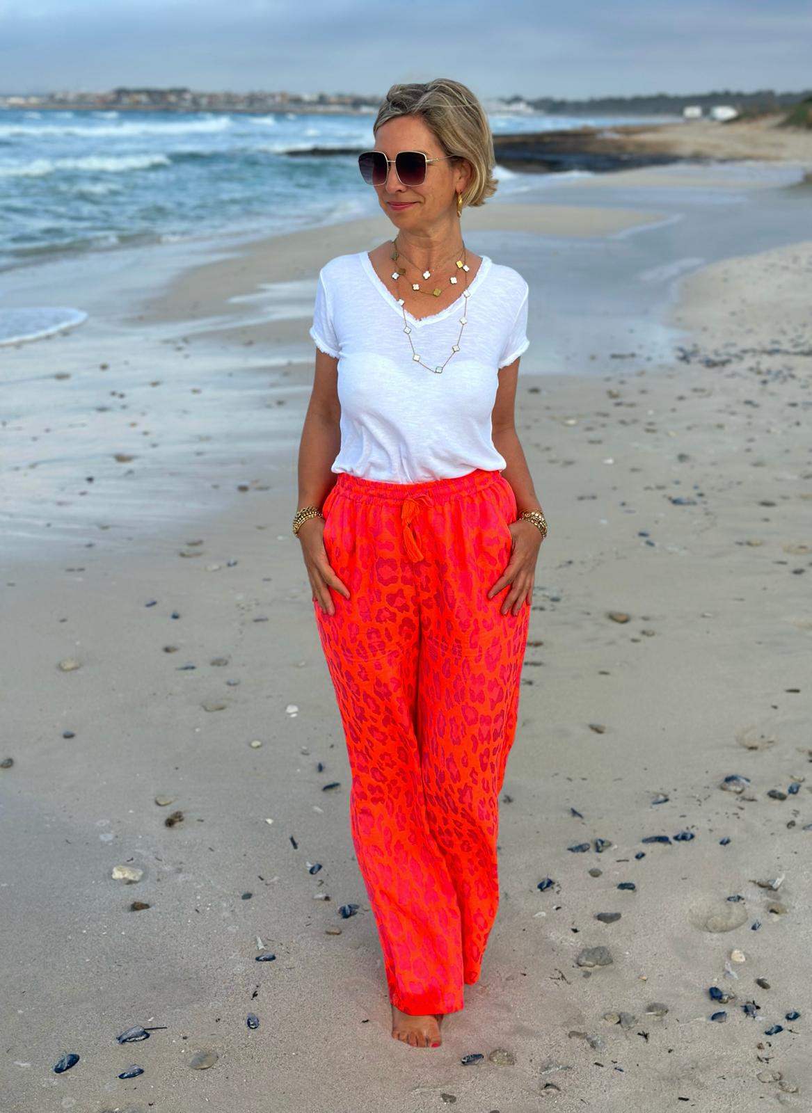 Zuckersüße LOVELY LEO Sommerhose in SUNSET ORANGE