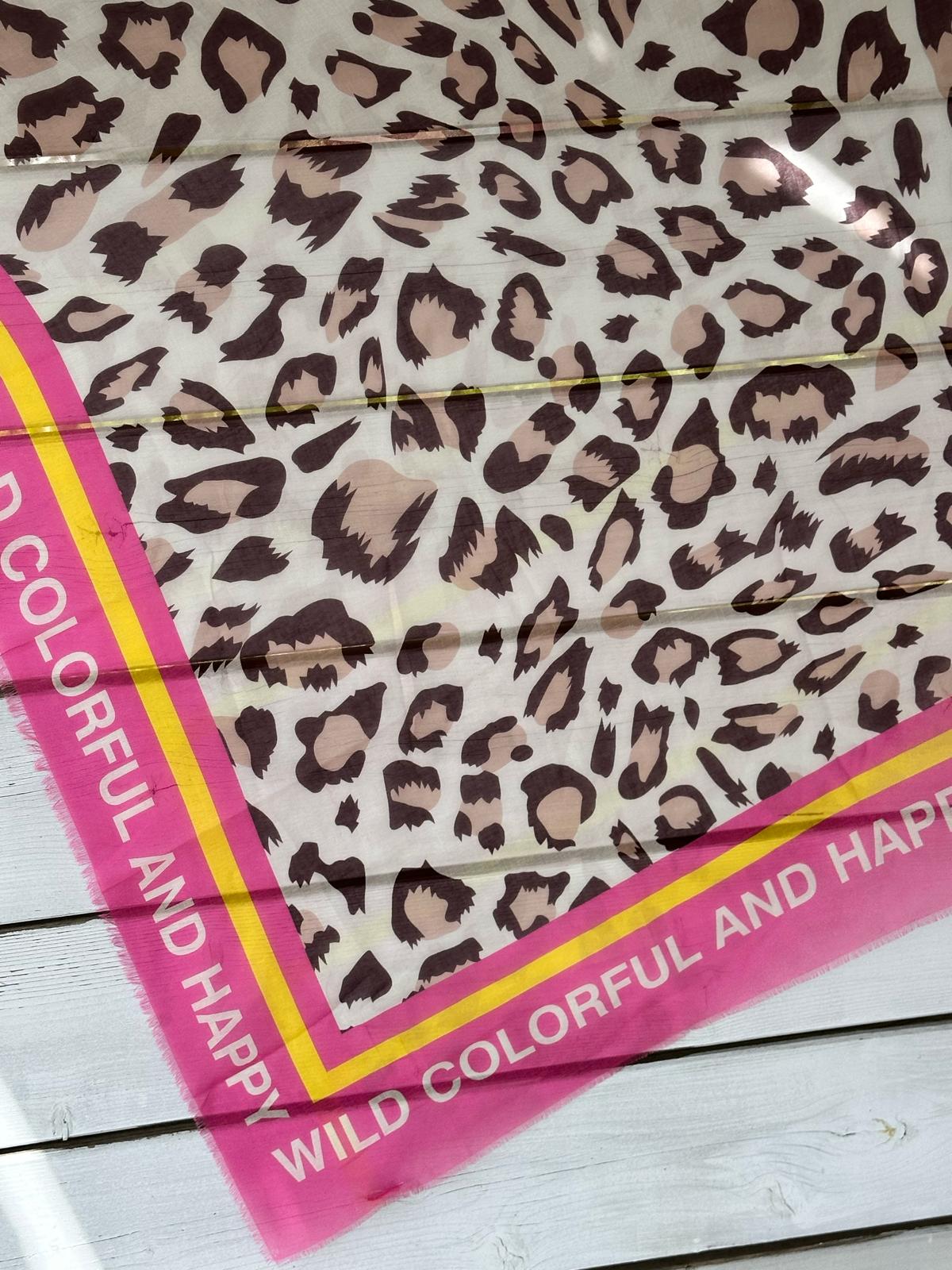 Zuckersüßes Halstuch "WILD COLOURFUL" LEO PINK