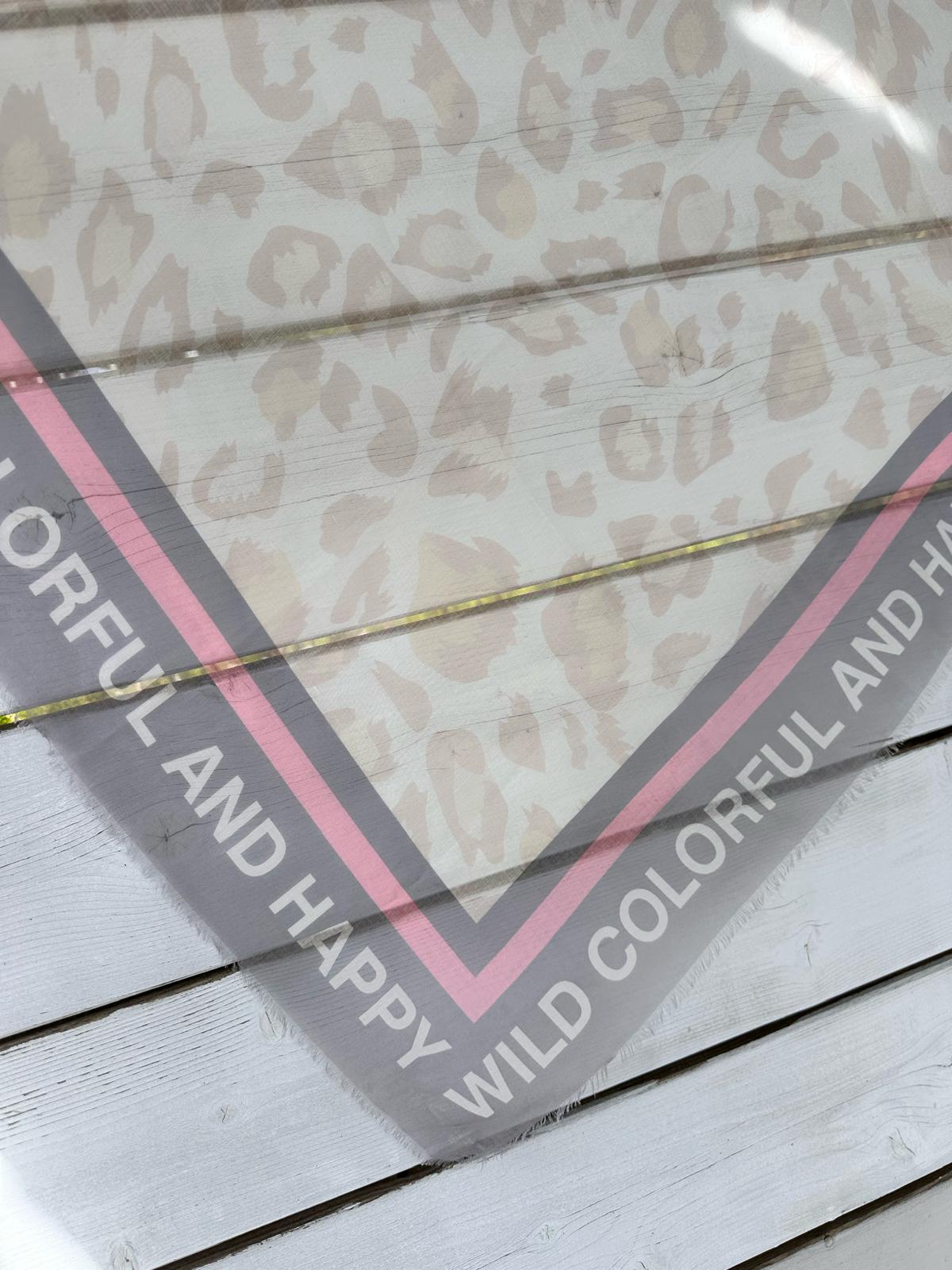 Zuckersüßes Halstuch "WILD COLOURFUL" LEO GRAU