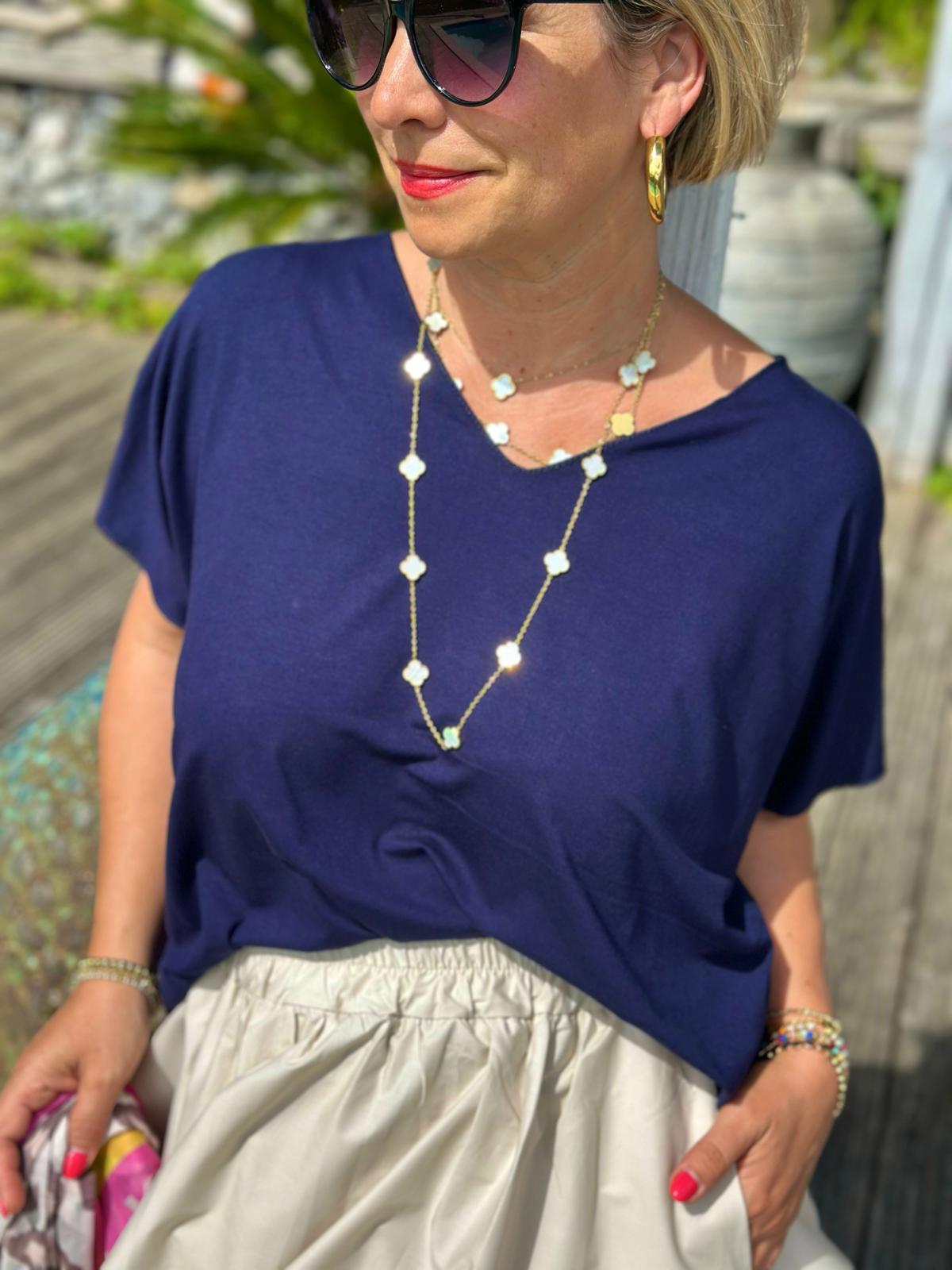 Sommerliches Basic-Shirt in Navy