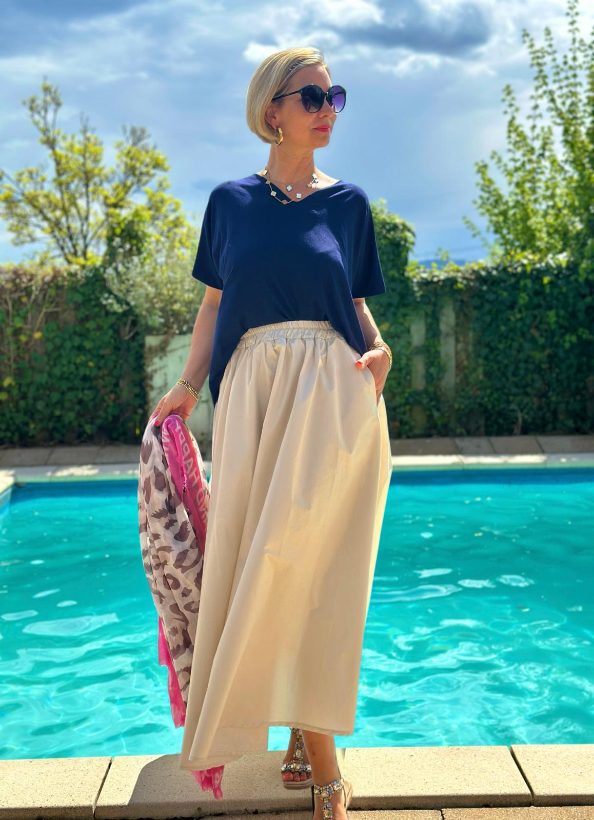 Sommerliches Basic-Shirt in Navy