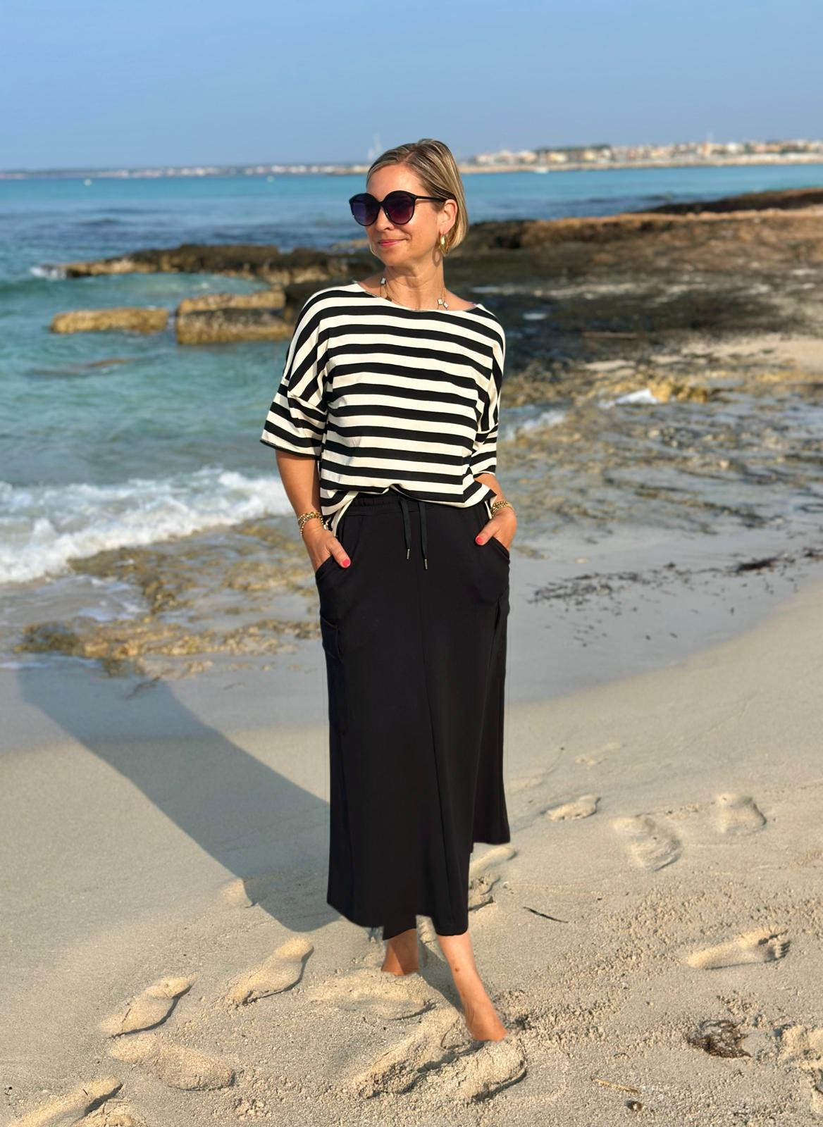 Zuckersüßes Onesize "RINGEL SHIRT" in Schwarz/Weiß