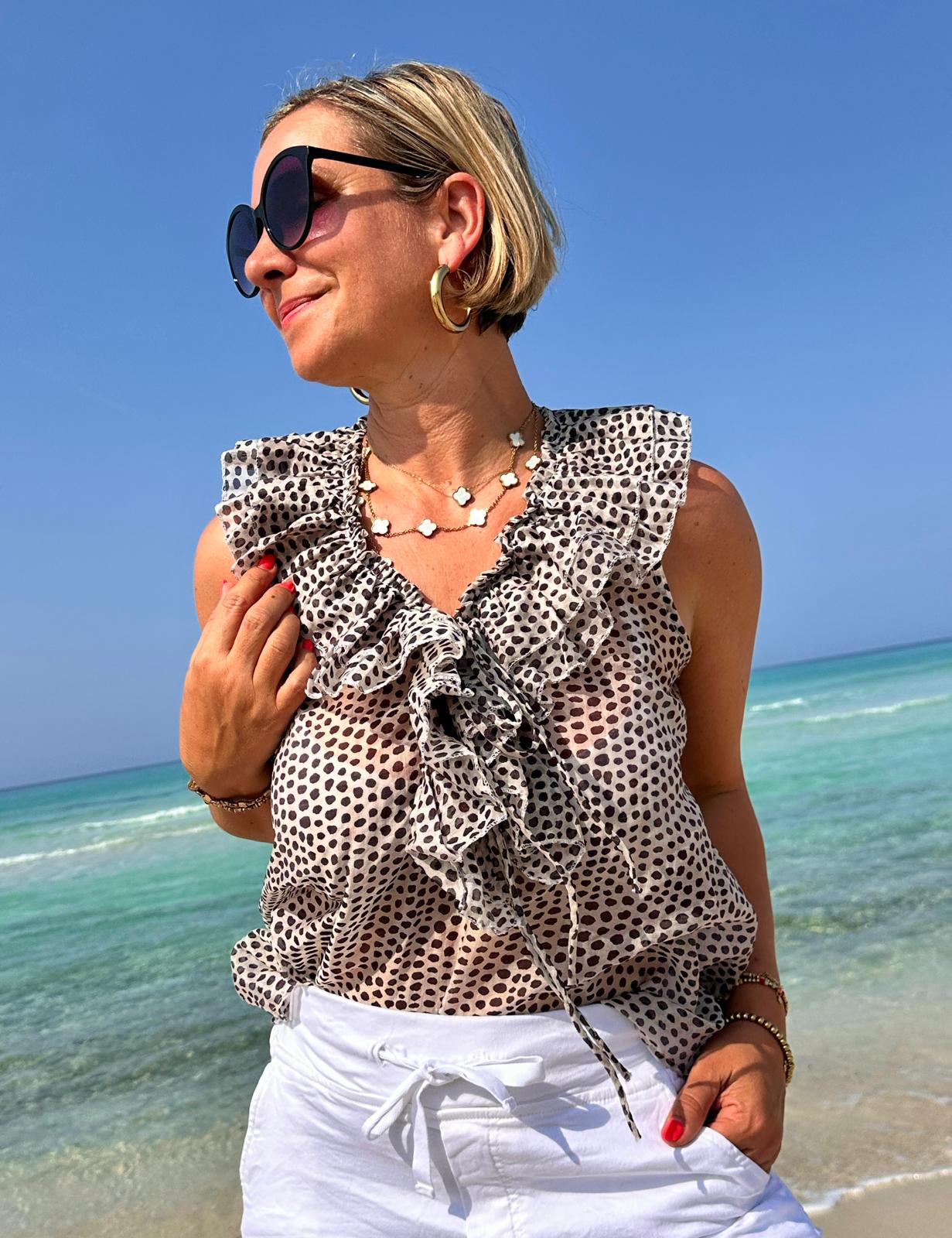 Zuckersüße RÜSCHEN Bluse "DOTS"