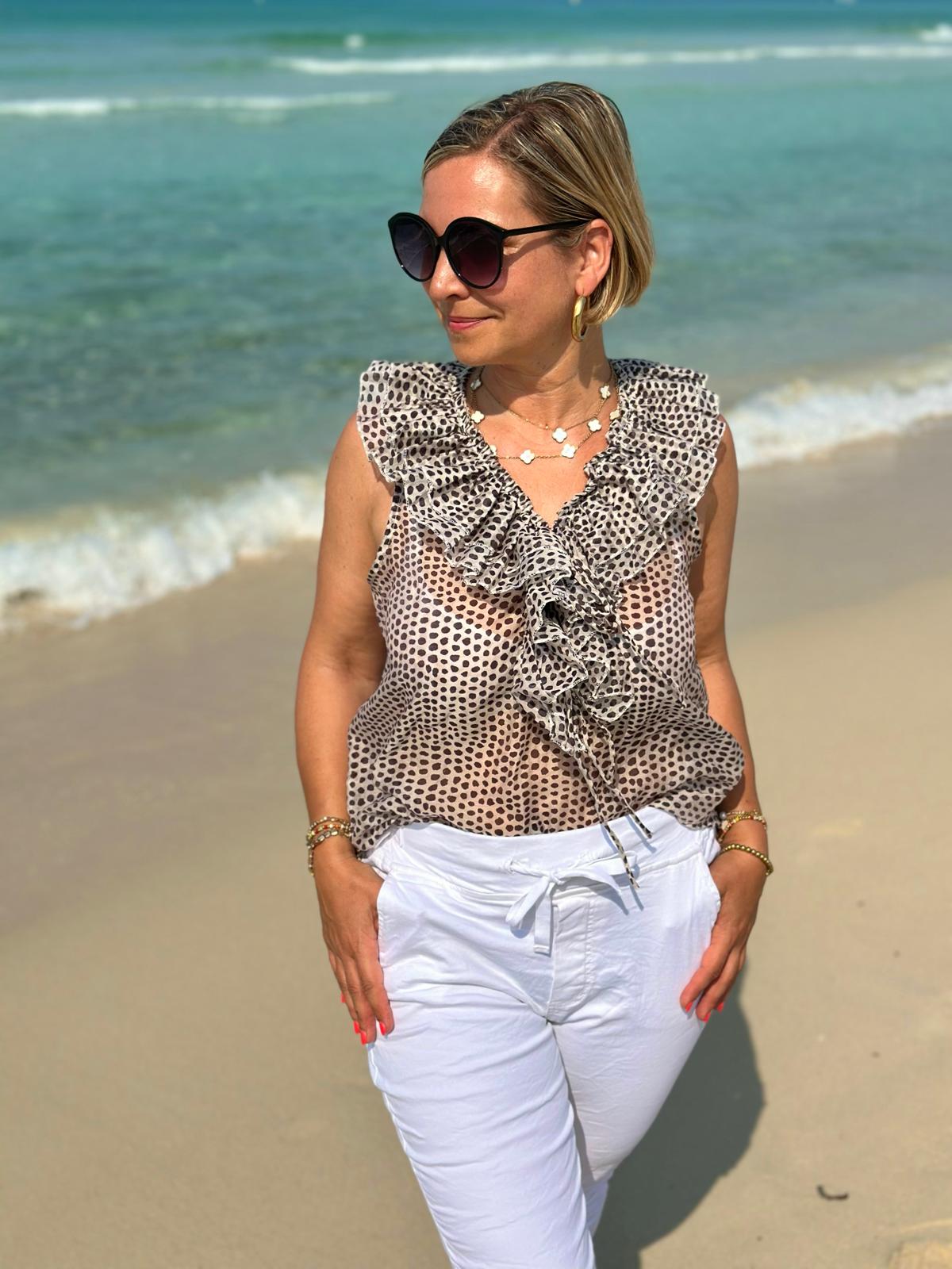 Zuckersüße RÜSCHEN Bluse "DOTS"