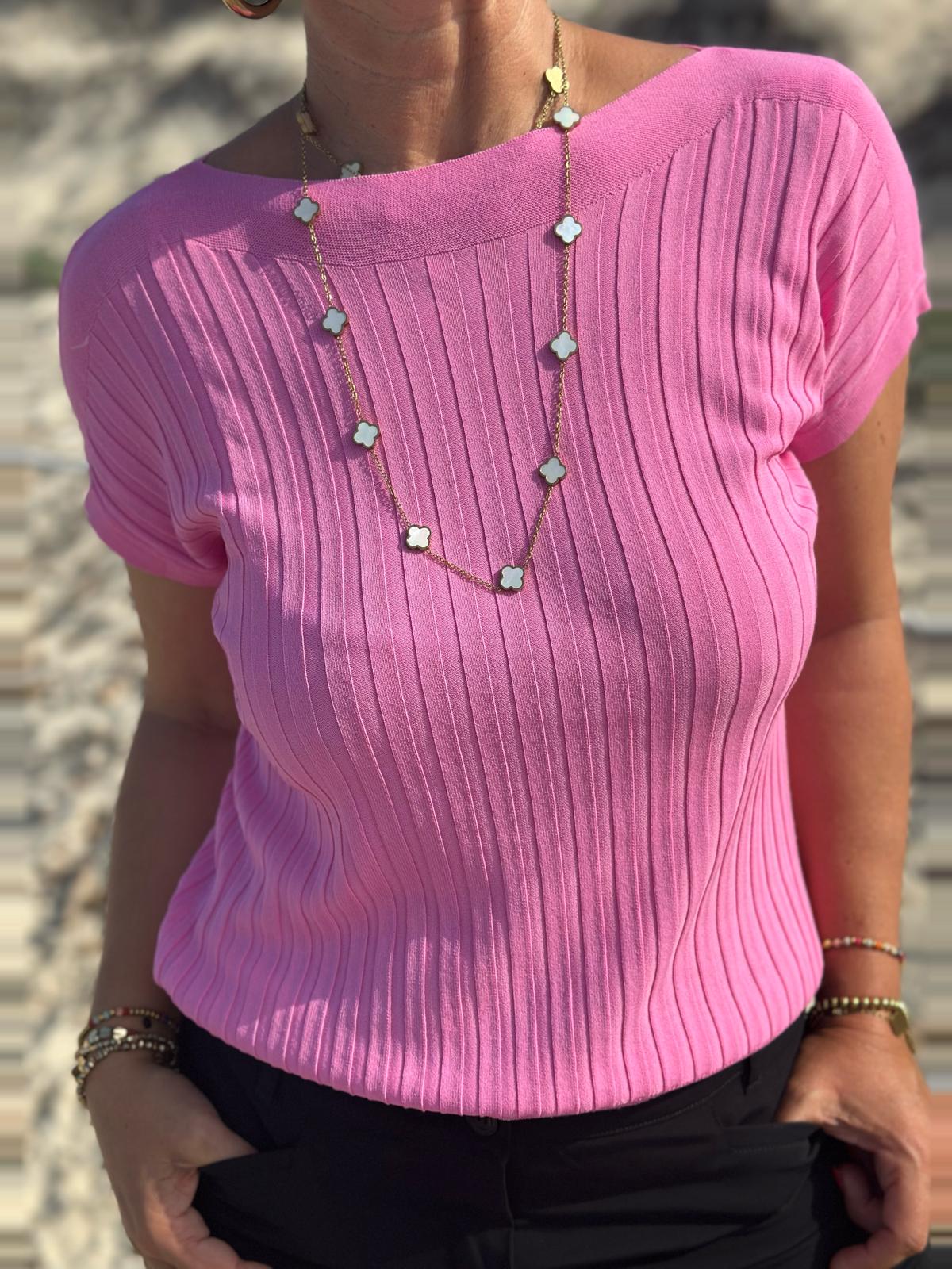 Edles Basic Shirt in Pink