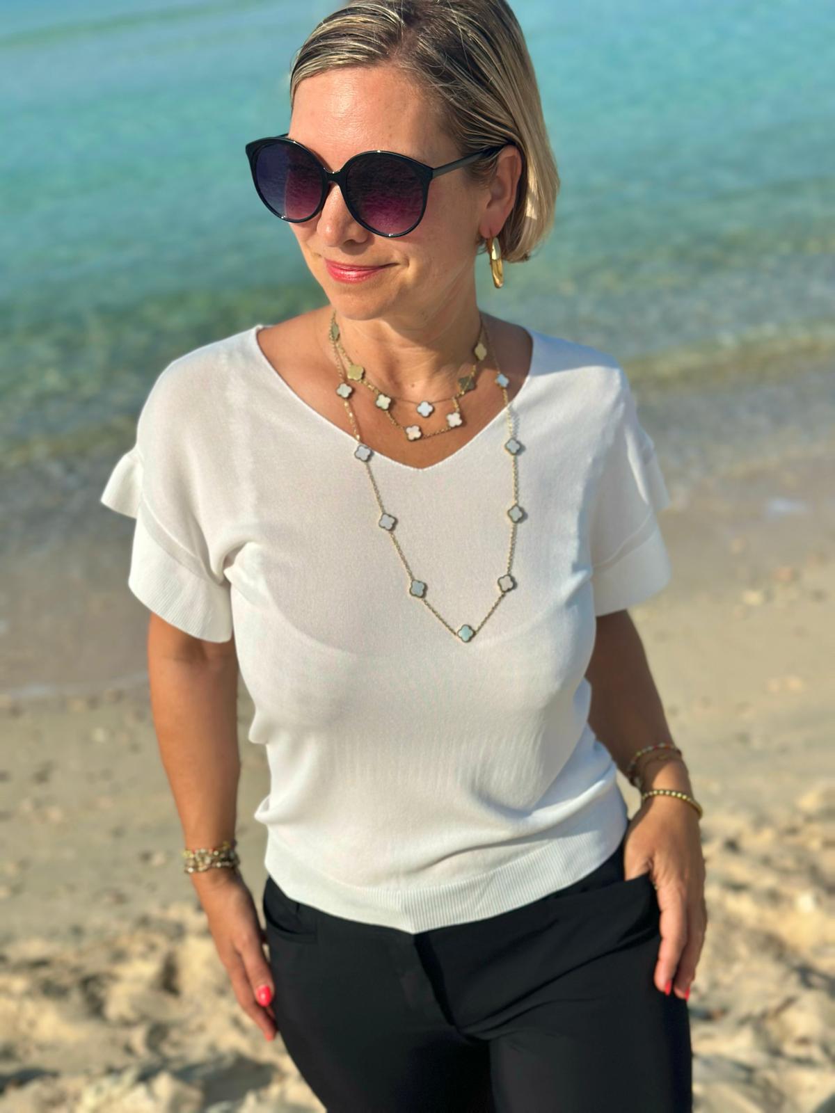 Edles Sommershirt in Weiß