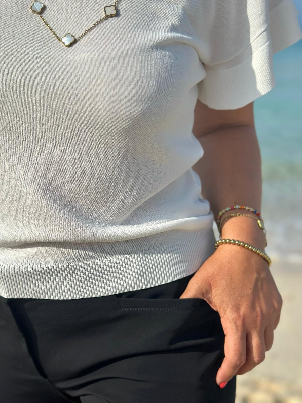 Edles Sommershirt in Weiß