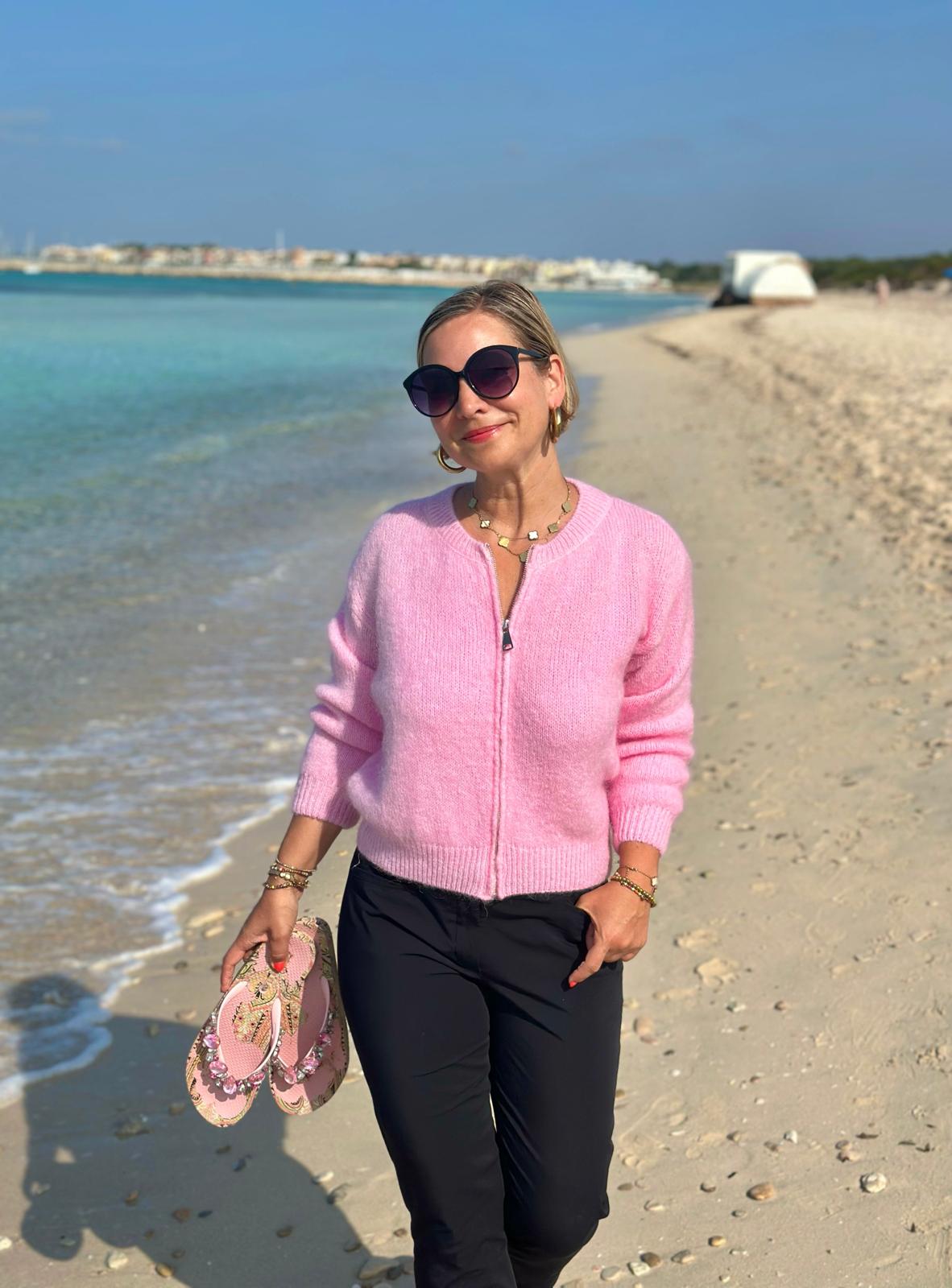 Süße Lieblingsstrickjacke in Pink