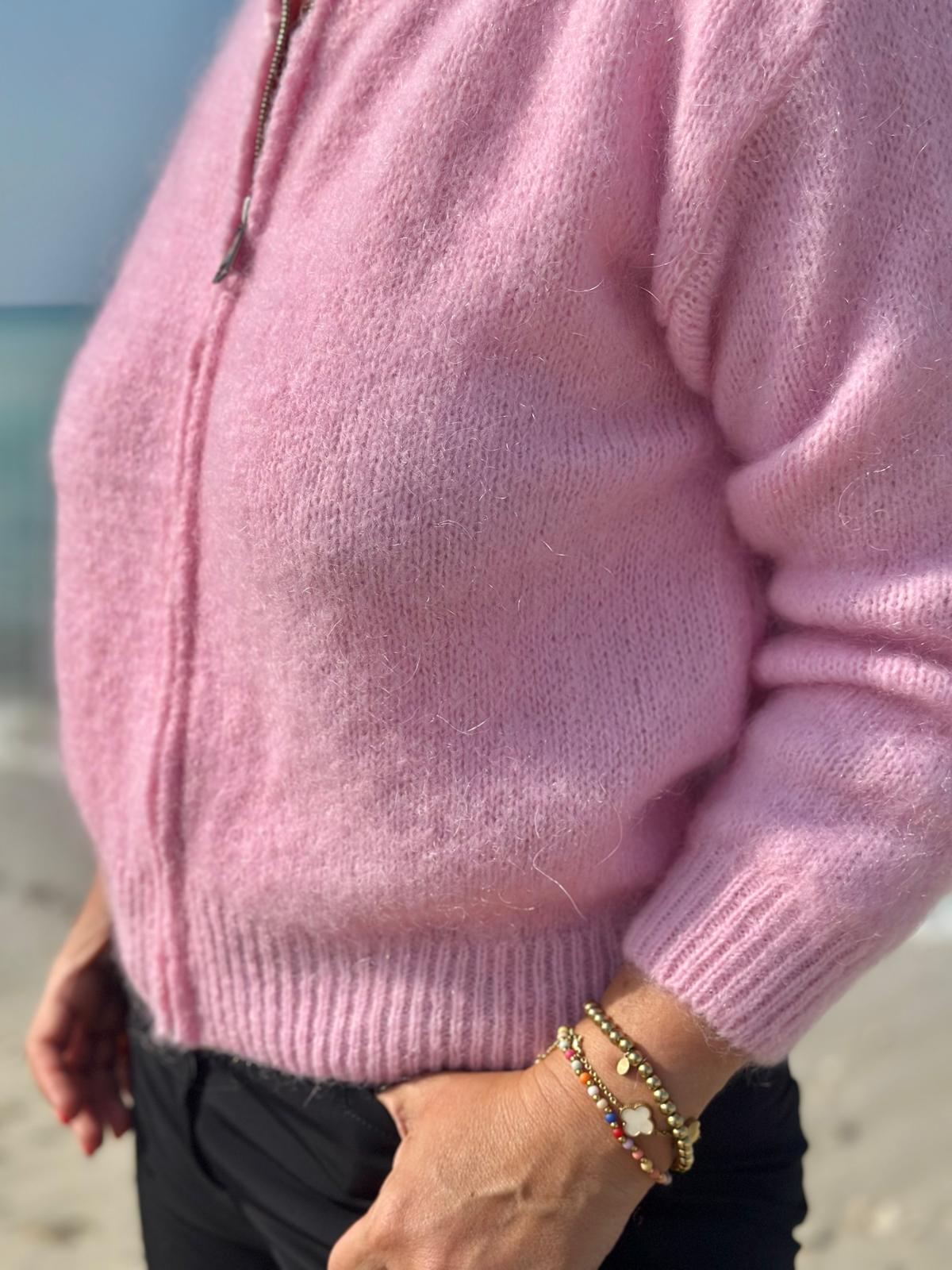 Süße Lieblingsstrickjacke in Pink
