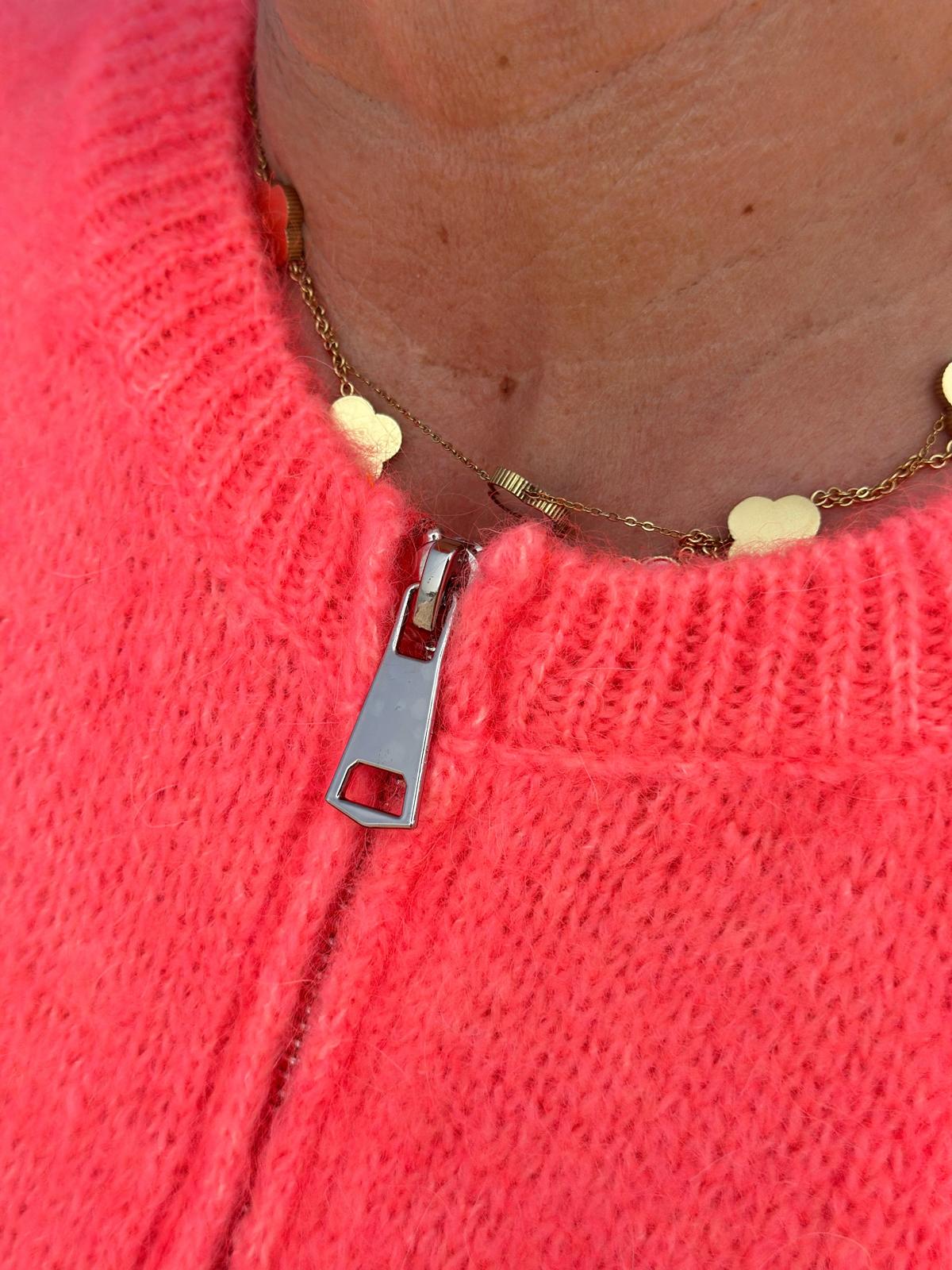 Süße Lieblingsstrickjacke in Korall