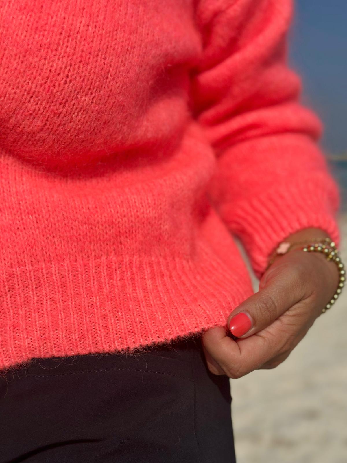 Süße Lieblingsstrickjacke in Korall