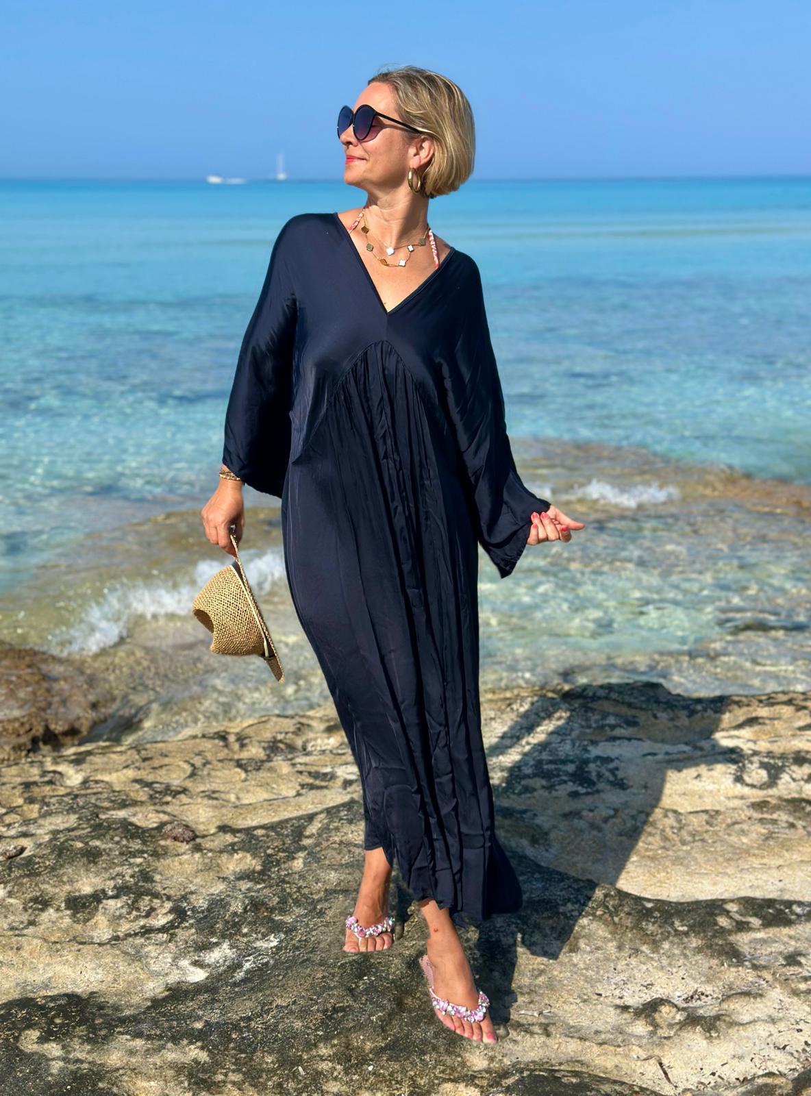 Stylisches Sommerkleid "VICTORIA" in Marineblau