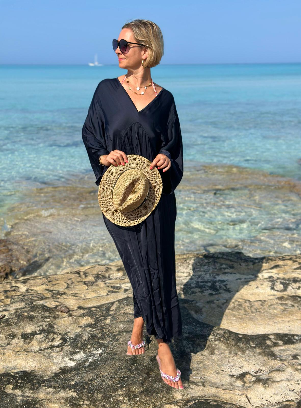 Stylisches Sommerkleid "VICTORIA" in Marineblau
