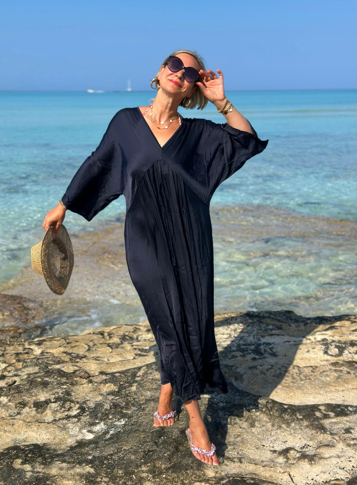 Stylisches Sommerkleid "VICTORIA" in Marineblau