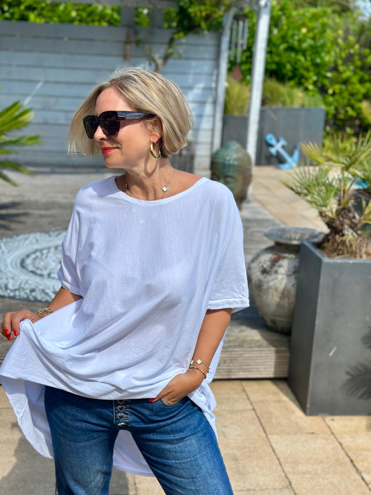 Zuckersüßes LONGSHIRT in Weiss