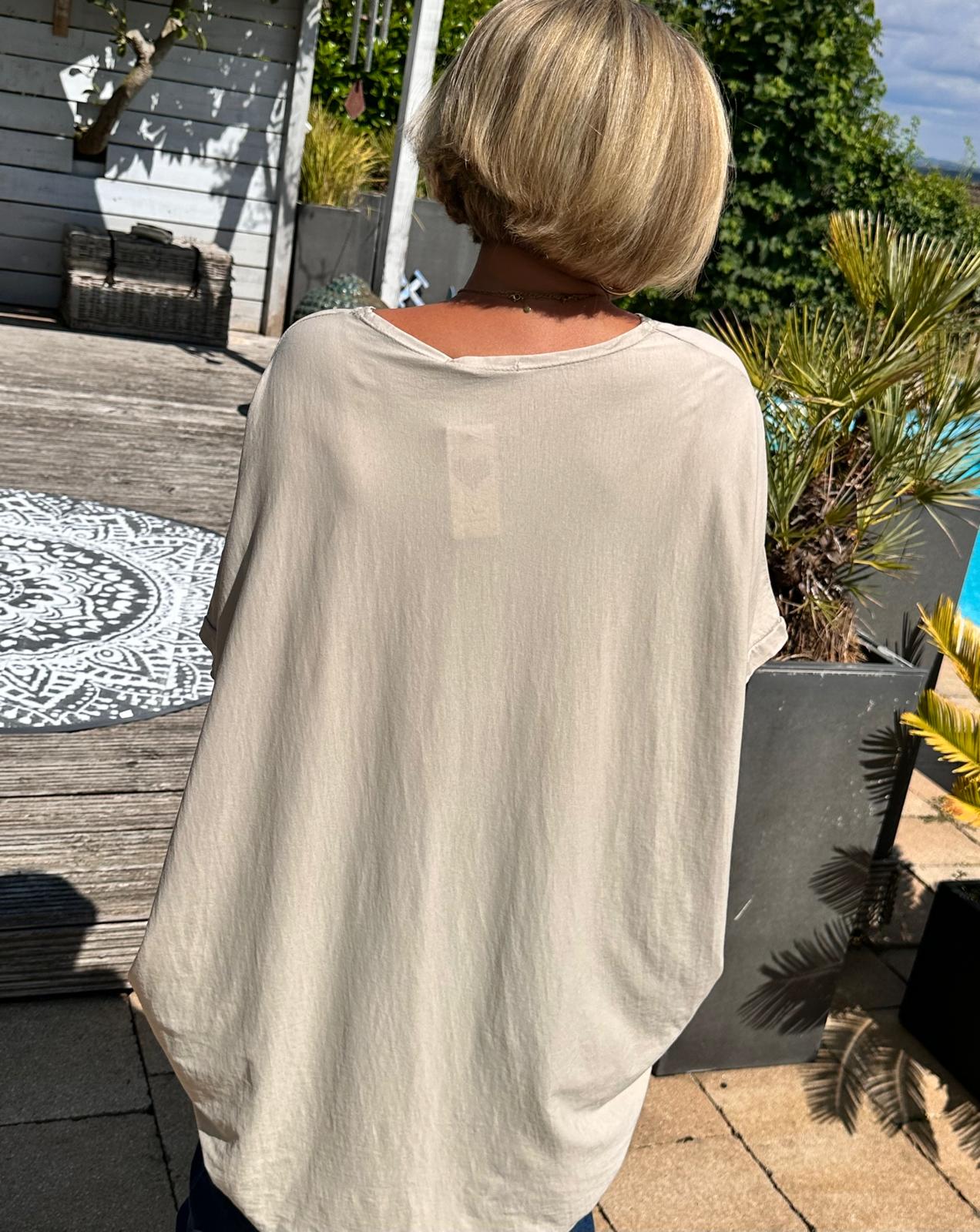 Zuckersüßes LONGSHIRT in Beige