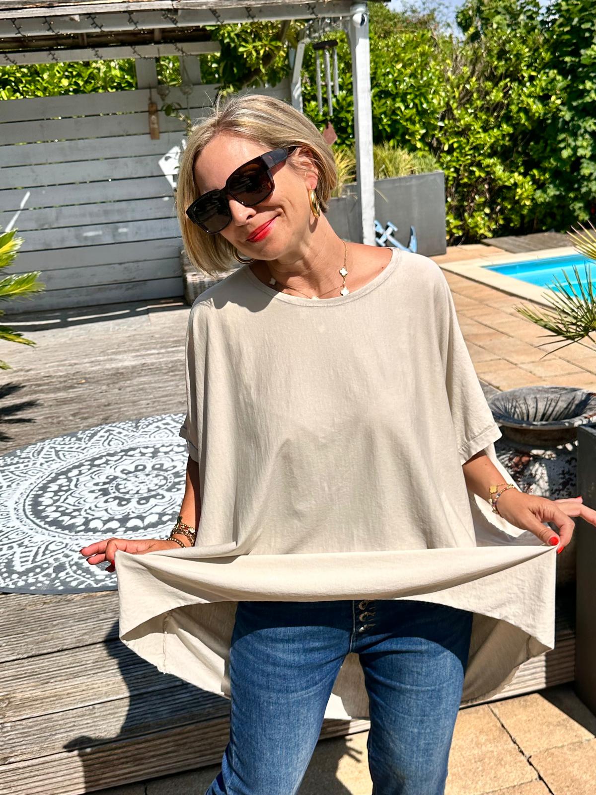 Zuckersüßes LONGSHIRT in Beige