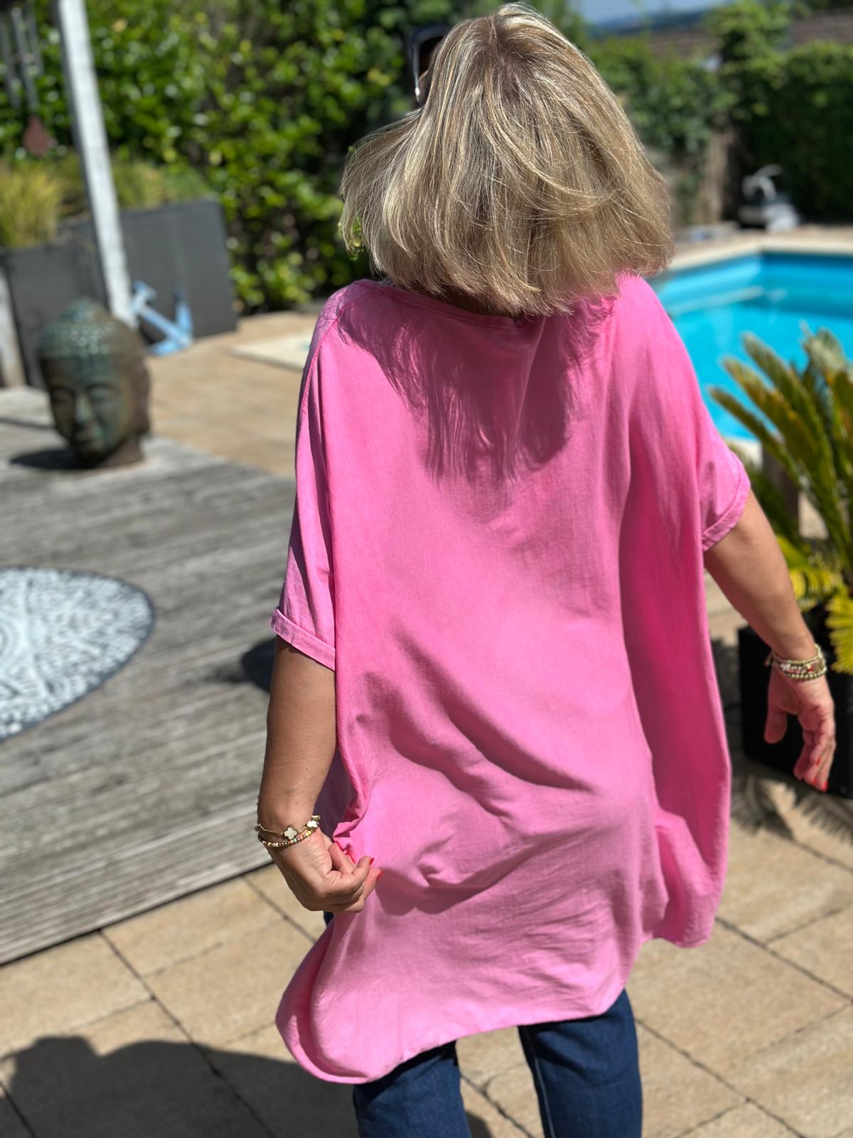 Zuckersüßes LONGSHIRT in Rosa
