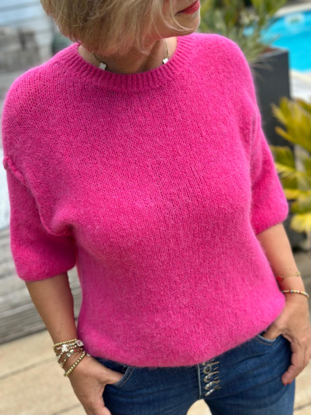 Kuschelpulli "SOMMER ABEND" in Pink