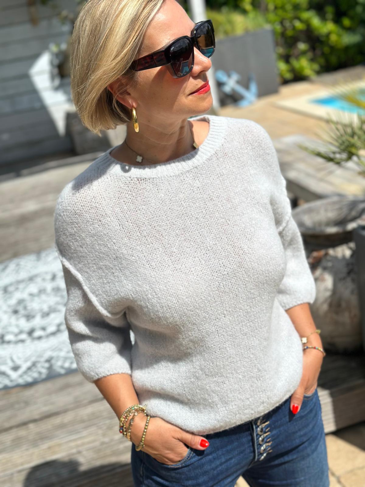 Kuschelpulli "SOMMER ABEND" in Grau