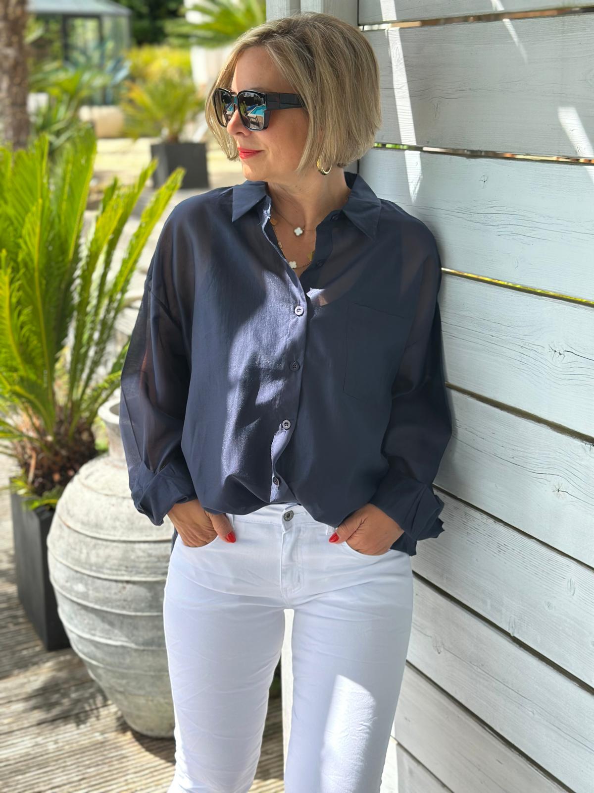 CLASSY BLUSE "MARINE"