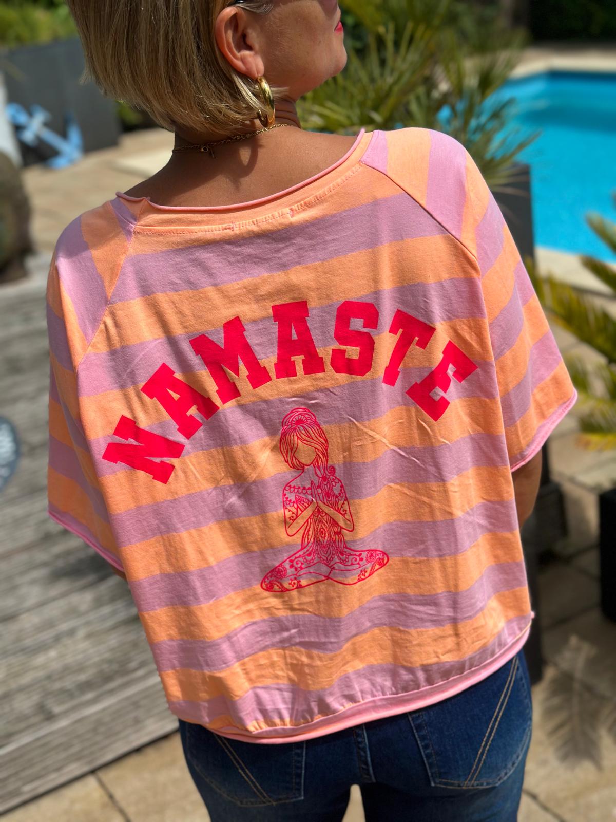 SUNNY STRIPES "NAMASTE" Shirt
