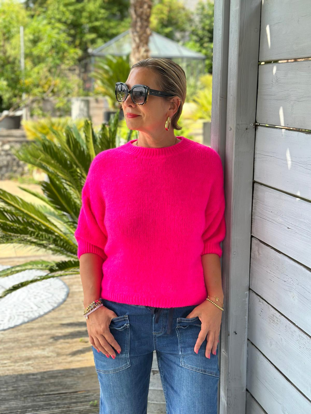 Zuckersüßer Kuschel-Basic Pulli in Pink