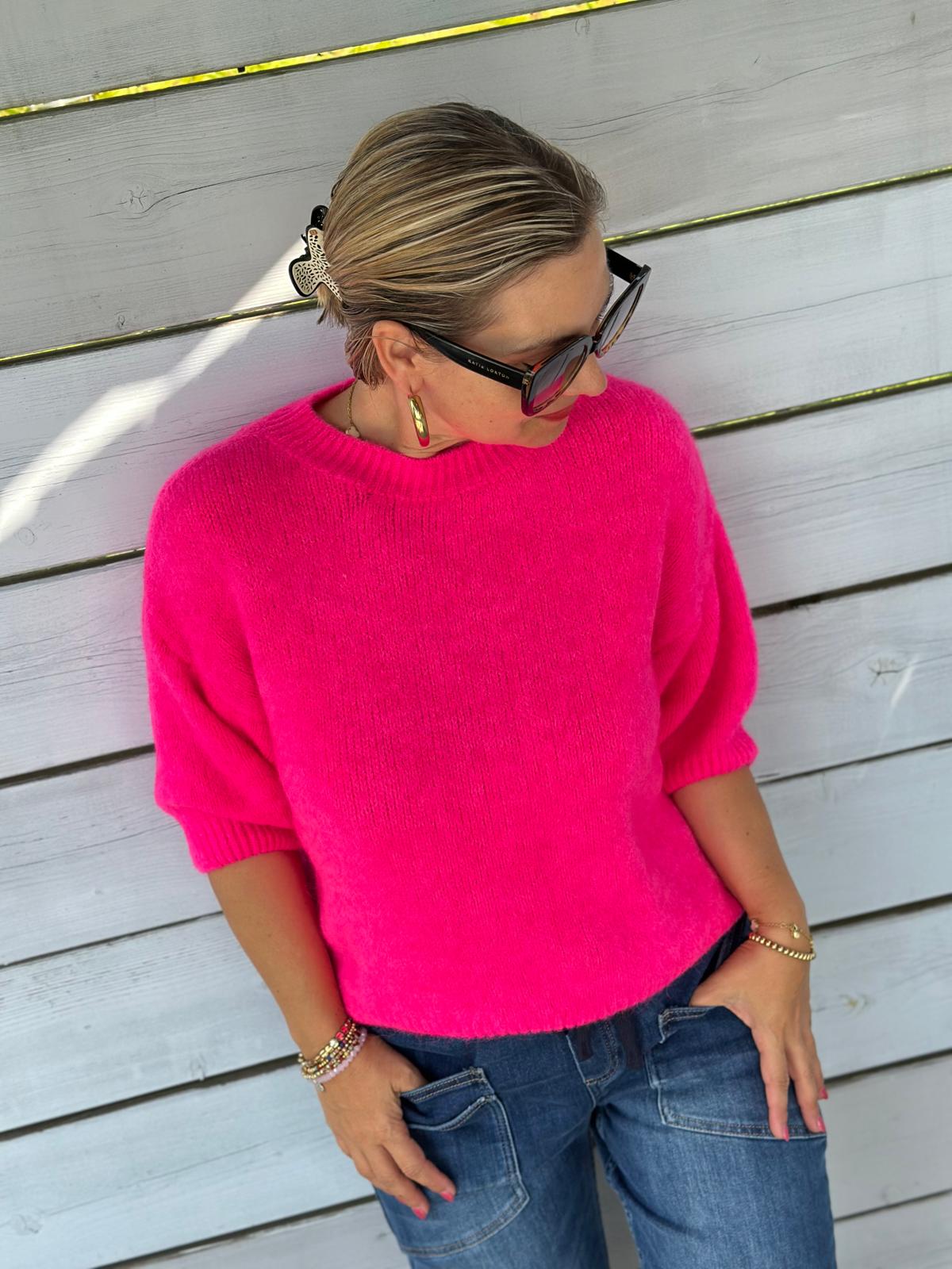 Zuckersüßer Kuschel-Basic Pulli in Pink
