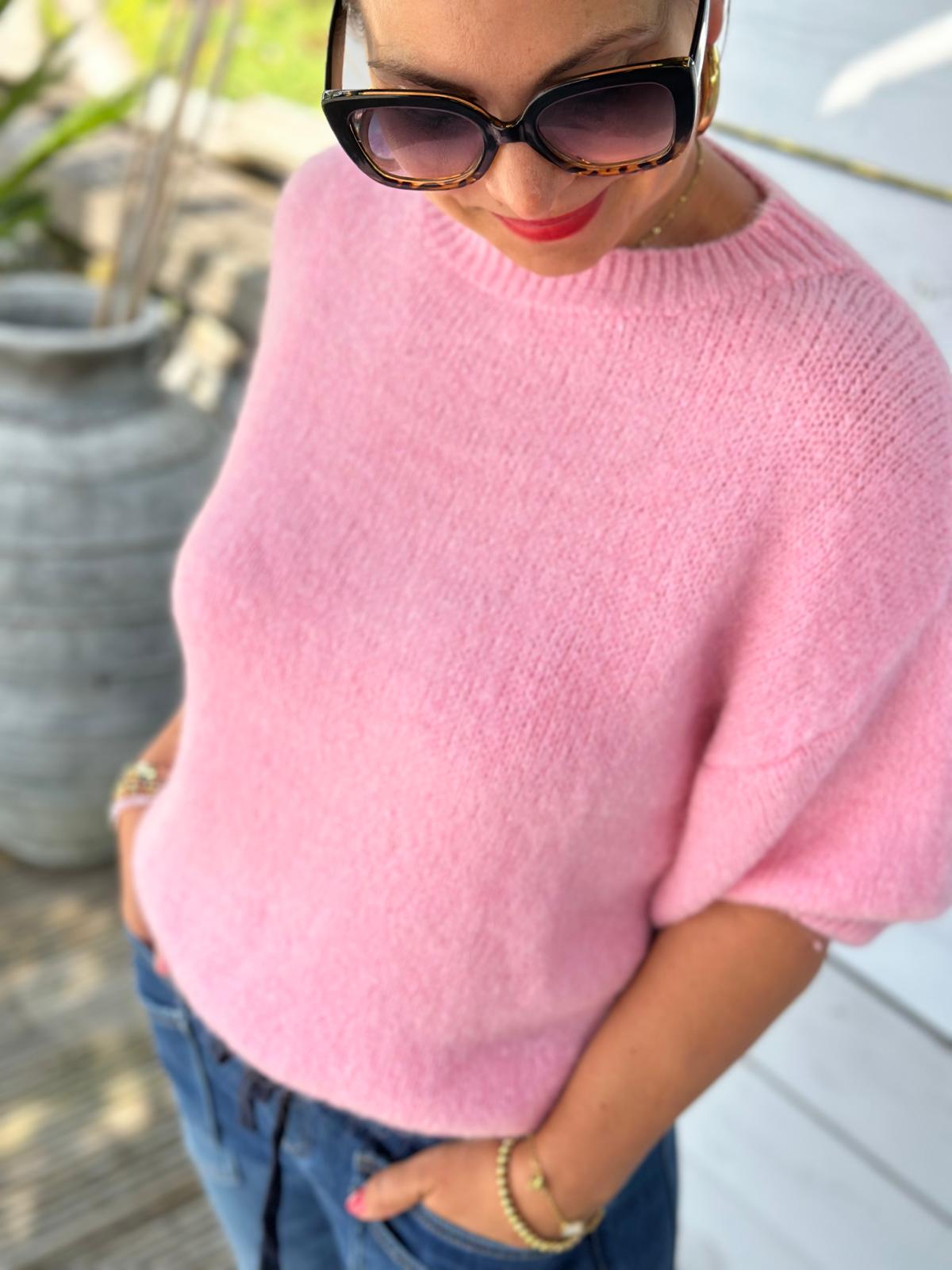 Zuckersüßer Kuschel-Basic Pulli in Rosa
