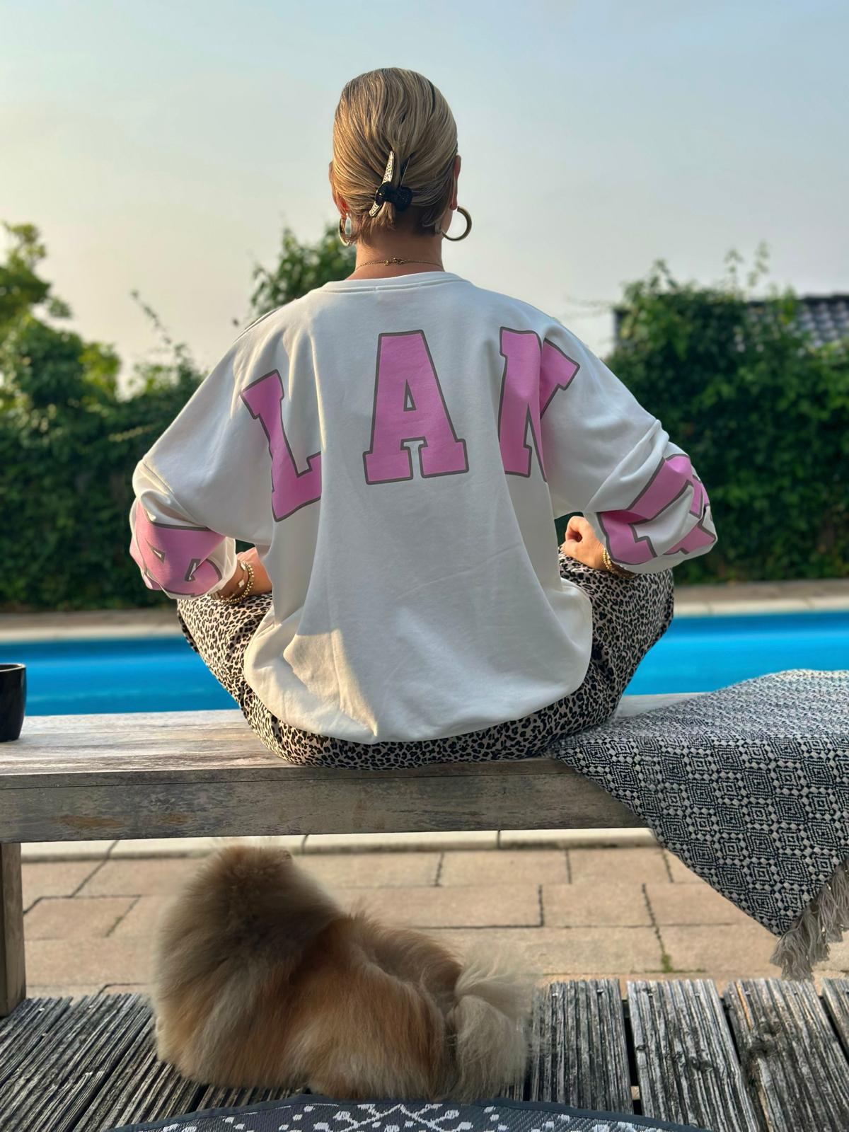 Kuschel Sweatshirt "BALANCE" in Weiss