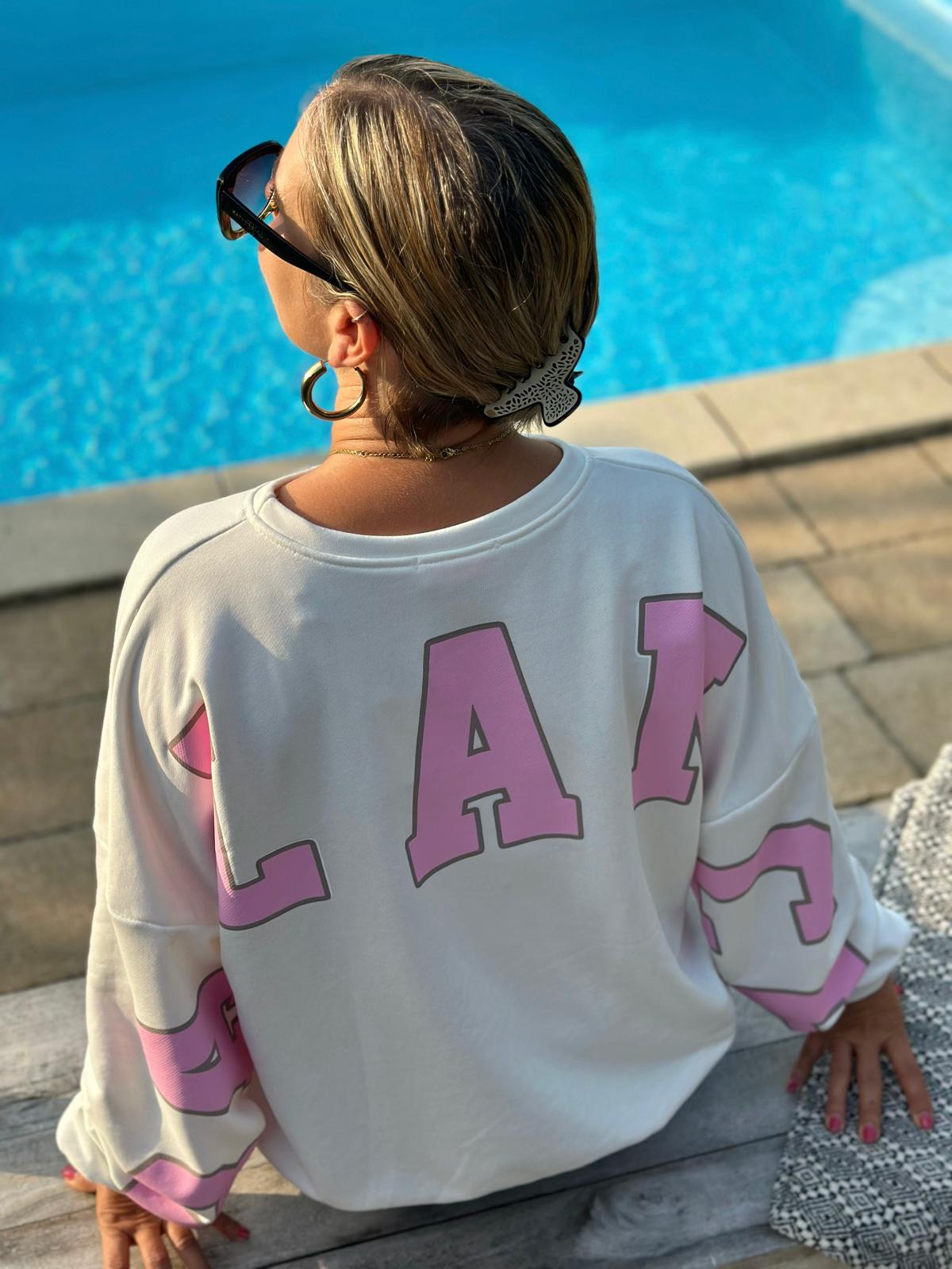 Kuschel Sweatshirt "BALANCE" in Weiss
