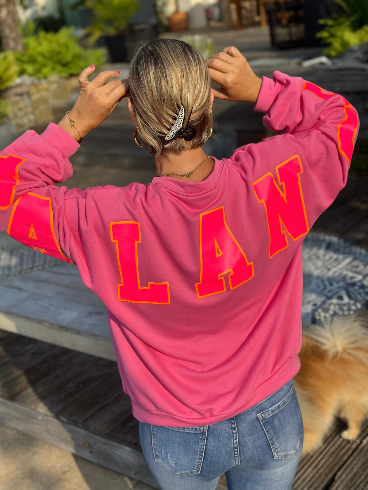 Kuschel Sweatshirt "BALANCE" in Pink