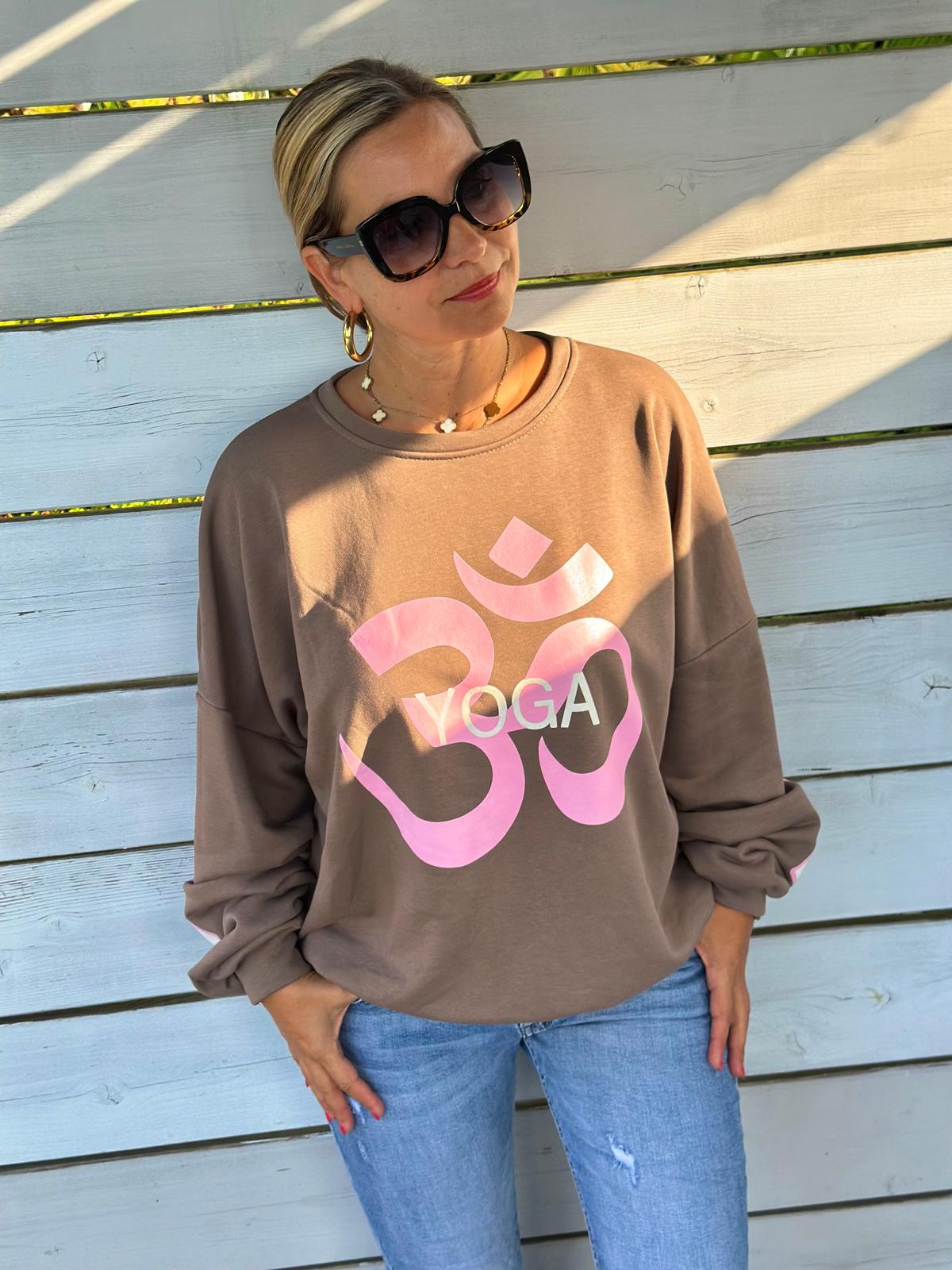 Kuschel Sweatshirt "BALANCE" in Chocolate