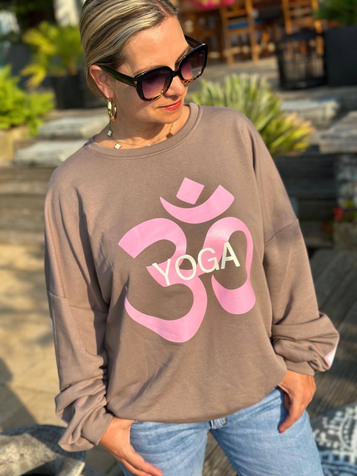 Kuschel Sweatshirt "BALANCE" in Chocolate