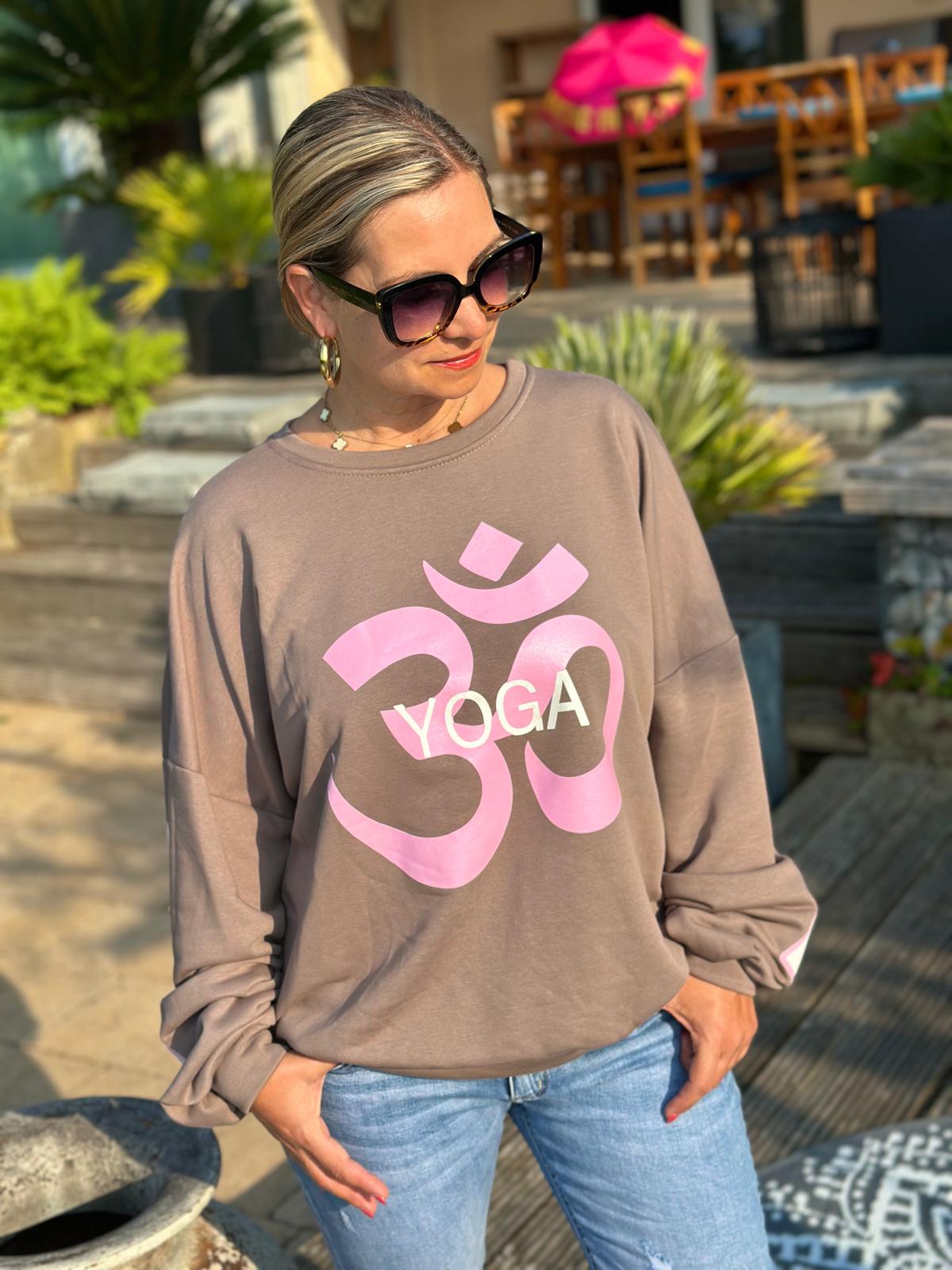 Kuschel Sweatshirt "BALANCE" in Chocolate