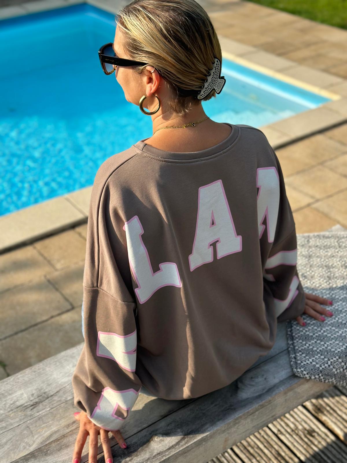 Kuschel Sweatshirt "BALANCE" in Chocolate