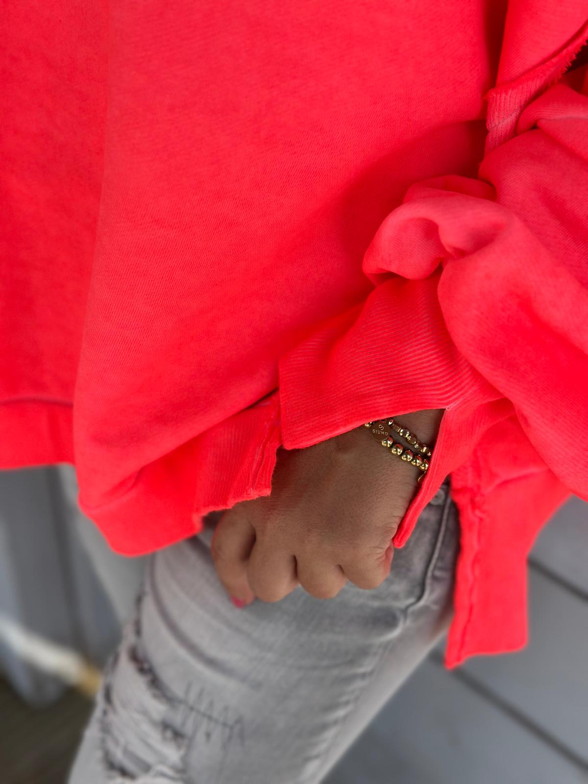 Oversized Sweatshirt in Neon Orange