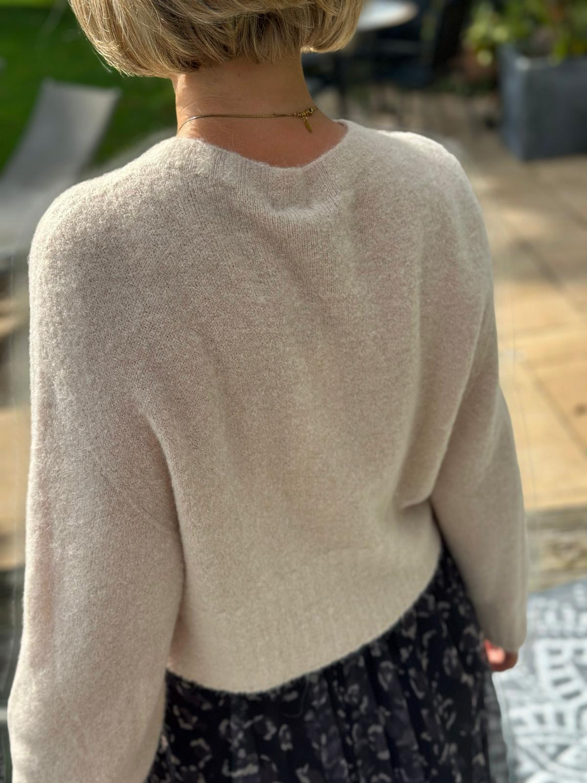 Hochwertiger Kuschelpullover "Lissy" in Beige