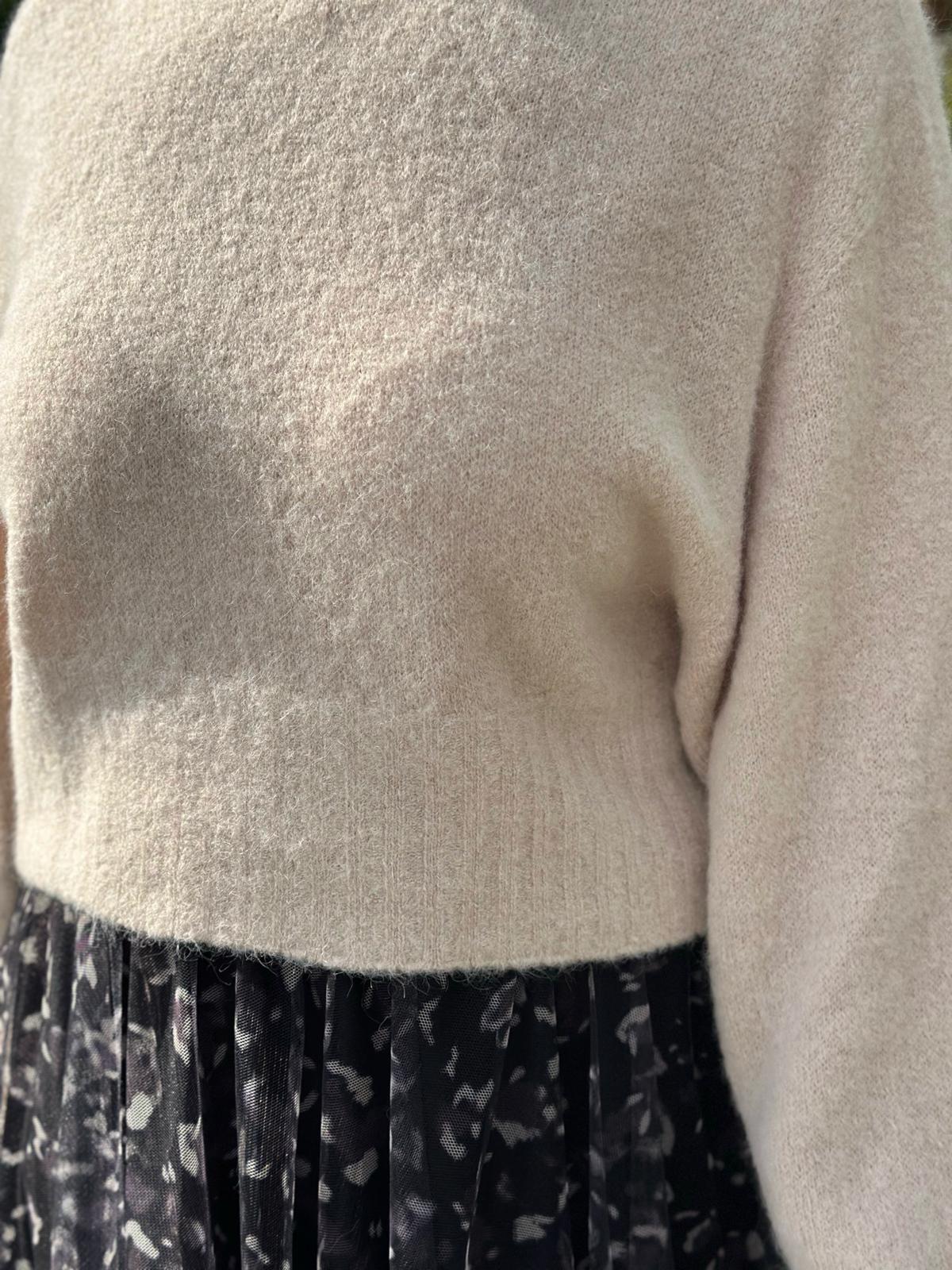 Hochwertiger Kuschelpullover "Lissy" in Beige