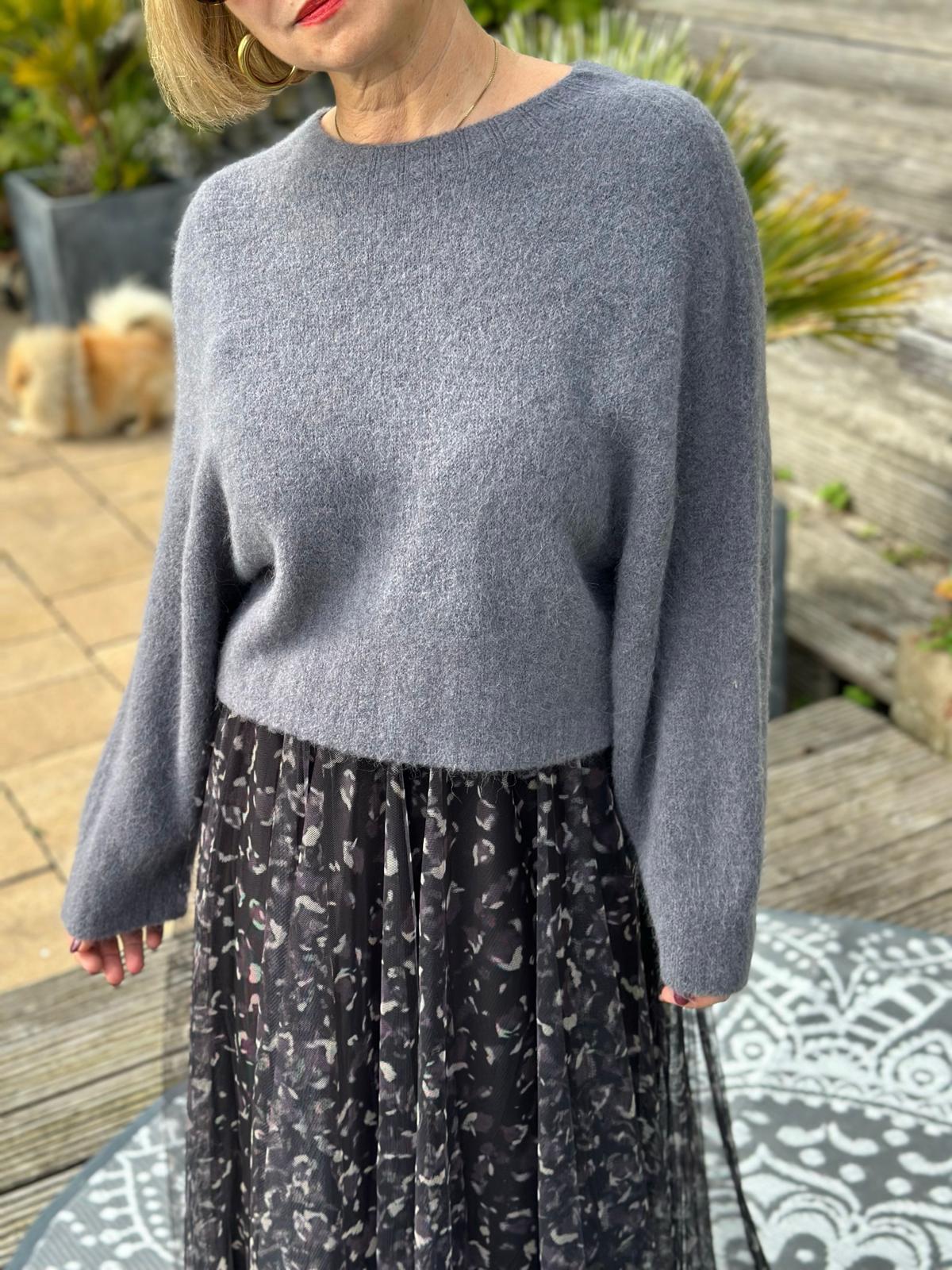 Hochwertiger Kuschelpullover "Lissy" in Anthrazit