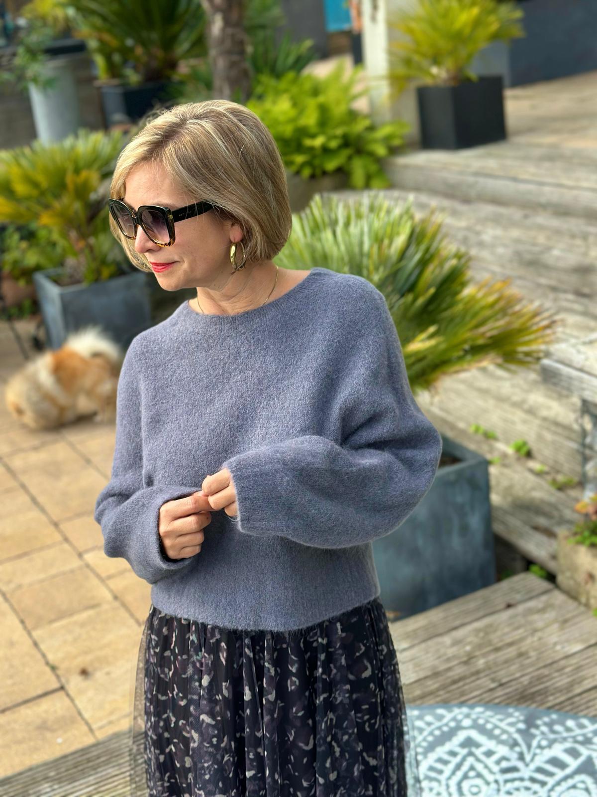 Hochwertiger Kuschelpullover "Lissy" in Anthrazit