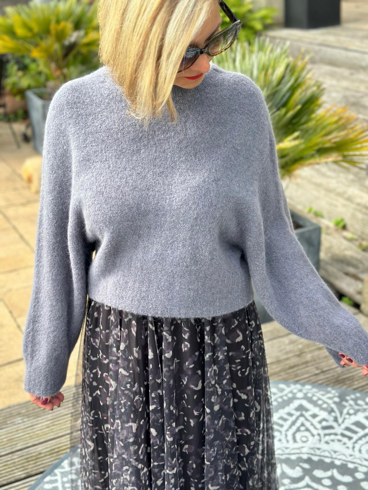 Hochwertiger Kuschelpullover "Lissy" in Anthrazit