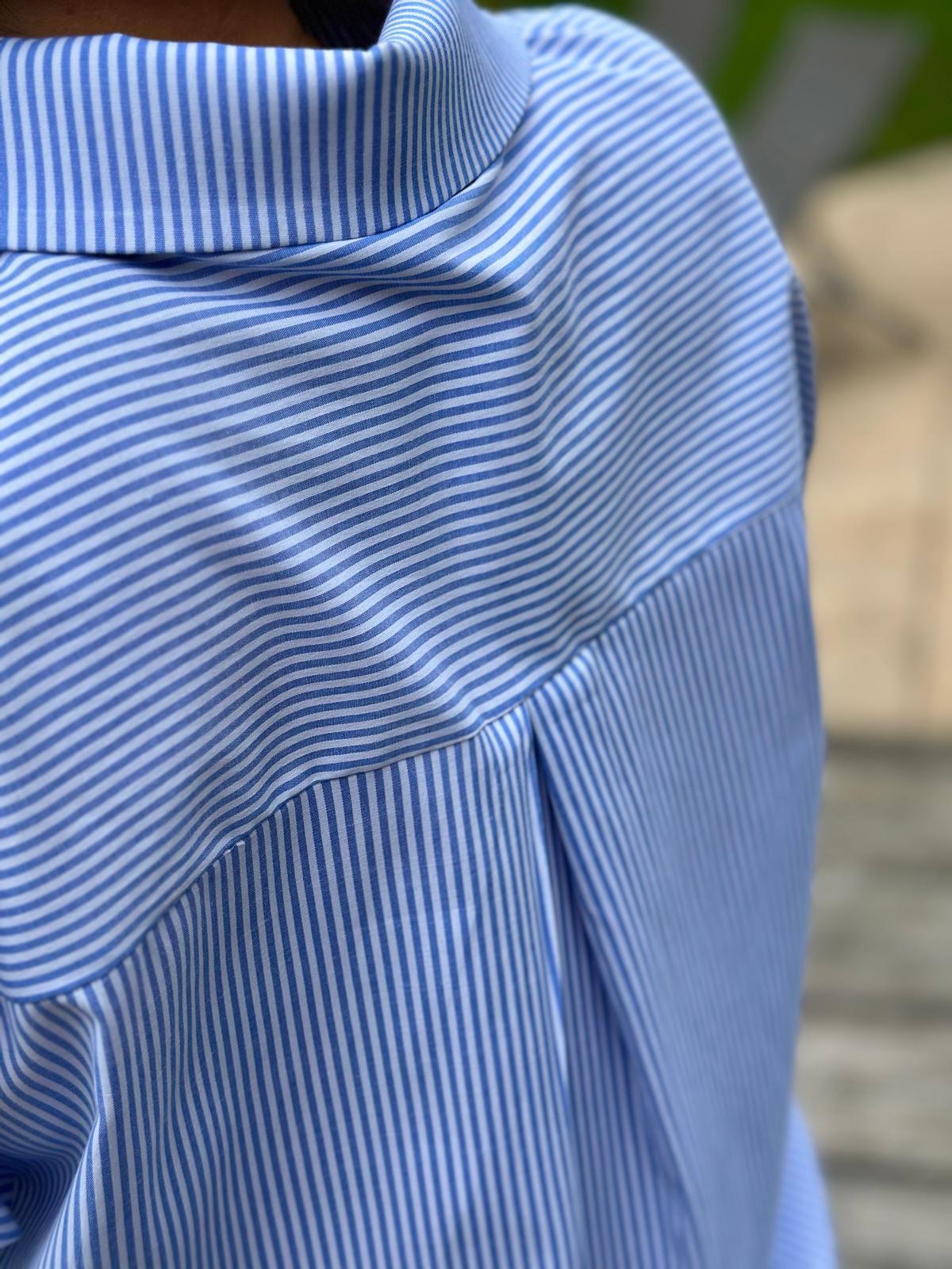 CLASSY Onesize Bluse "BLUE STRIPES"