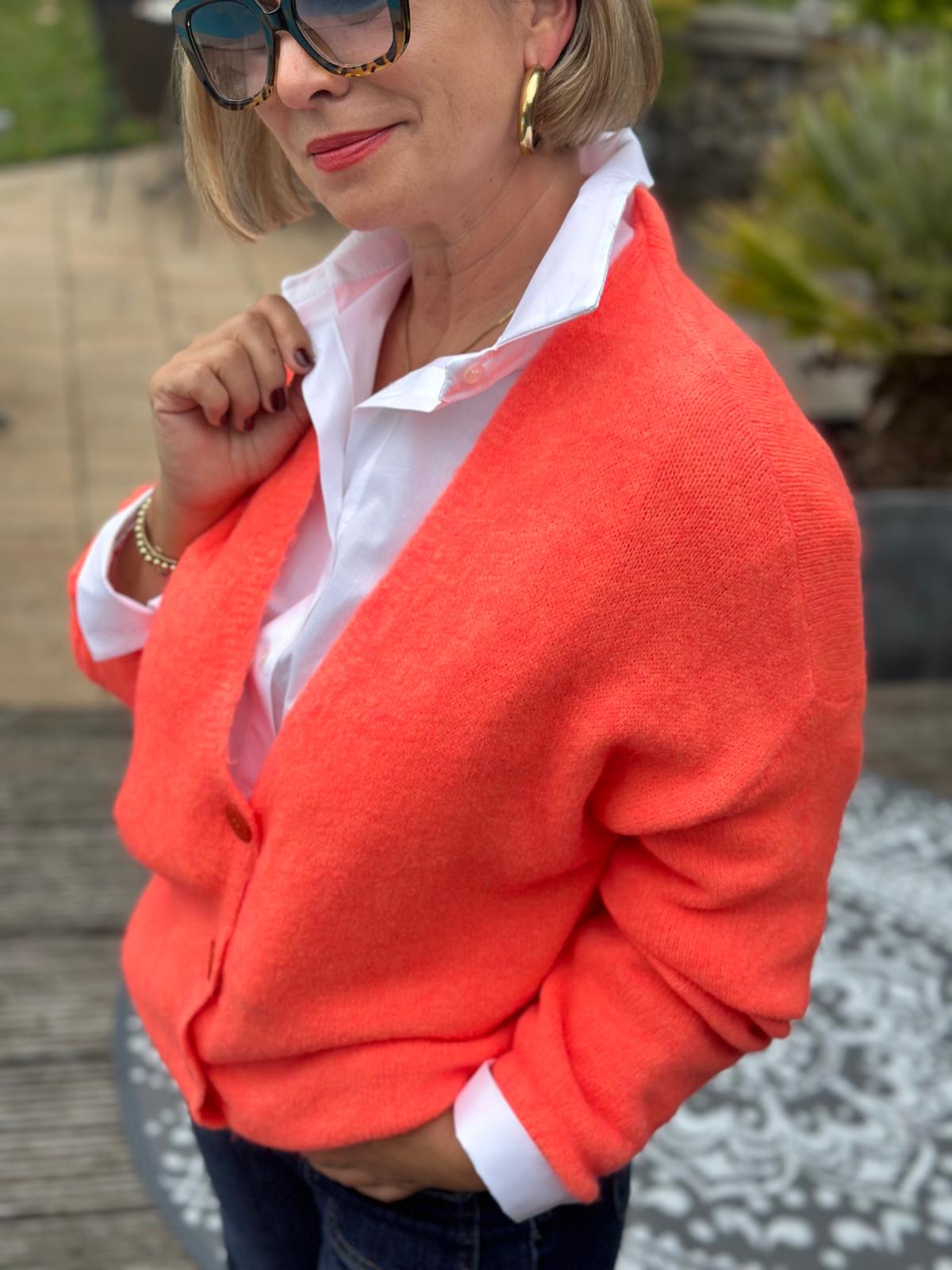 Feine Kuscheljacke in Apricot