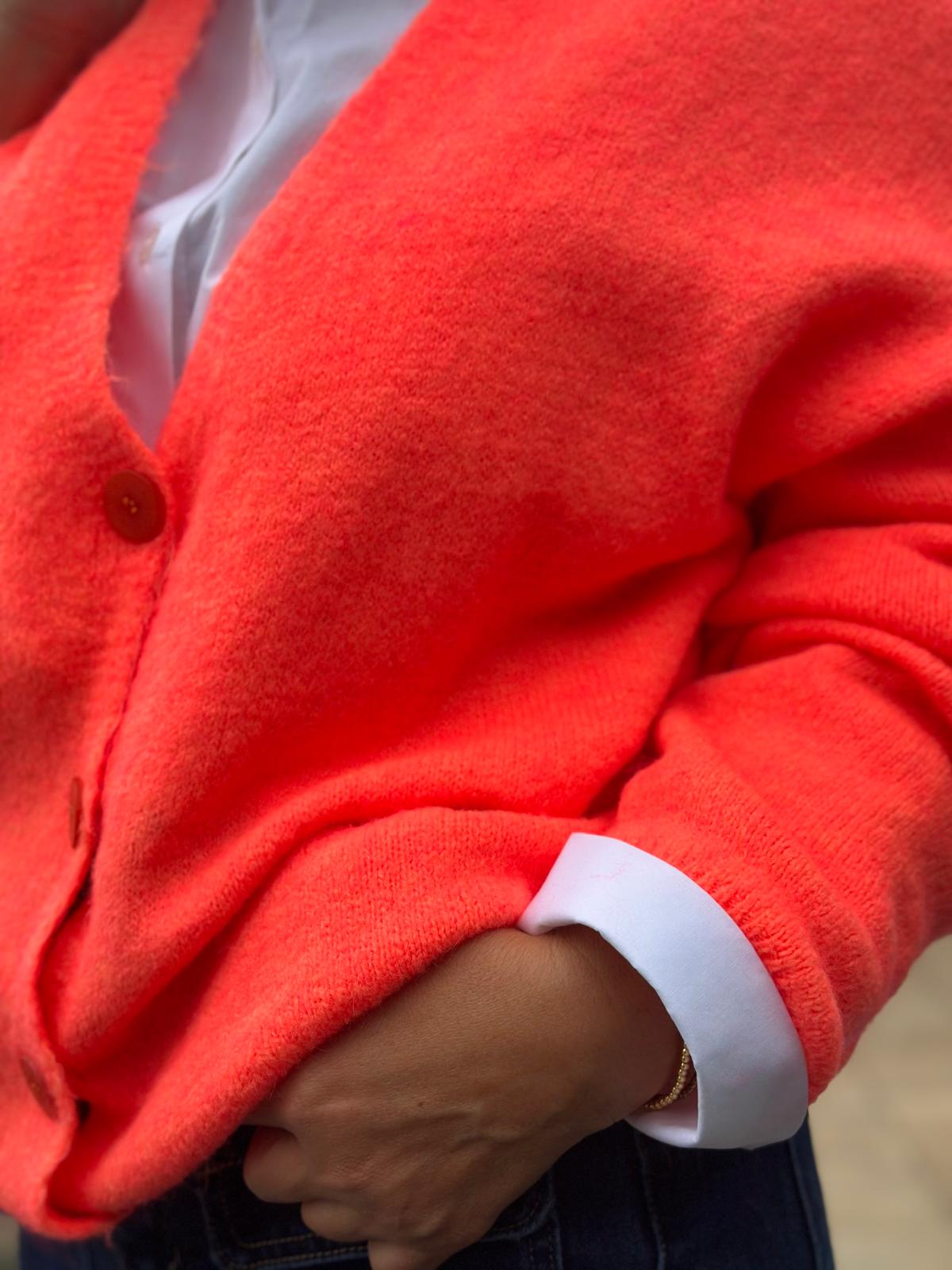 Feine Kuscheljacke in Apricot