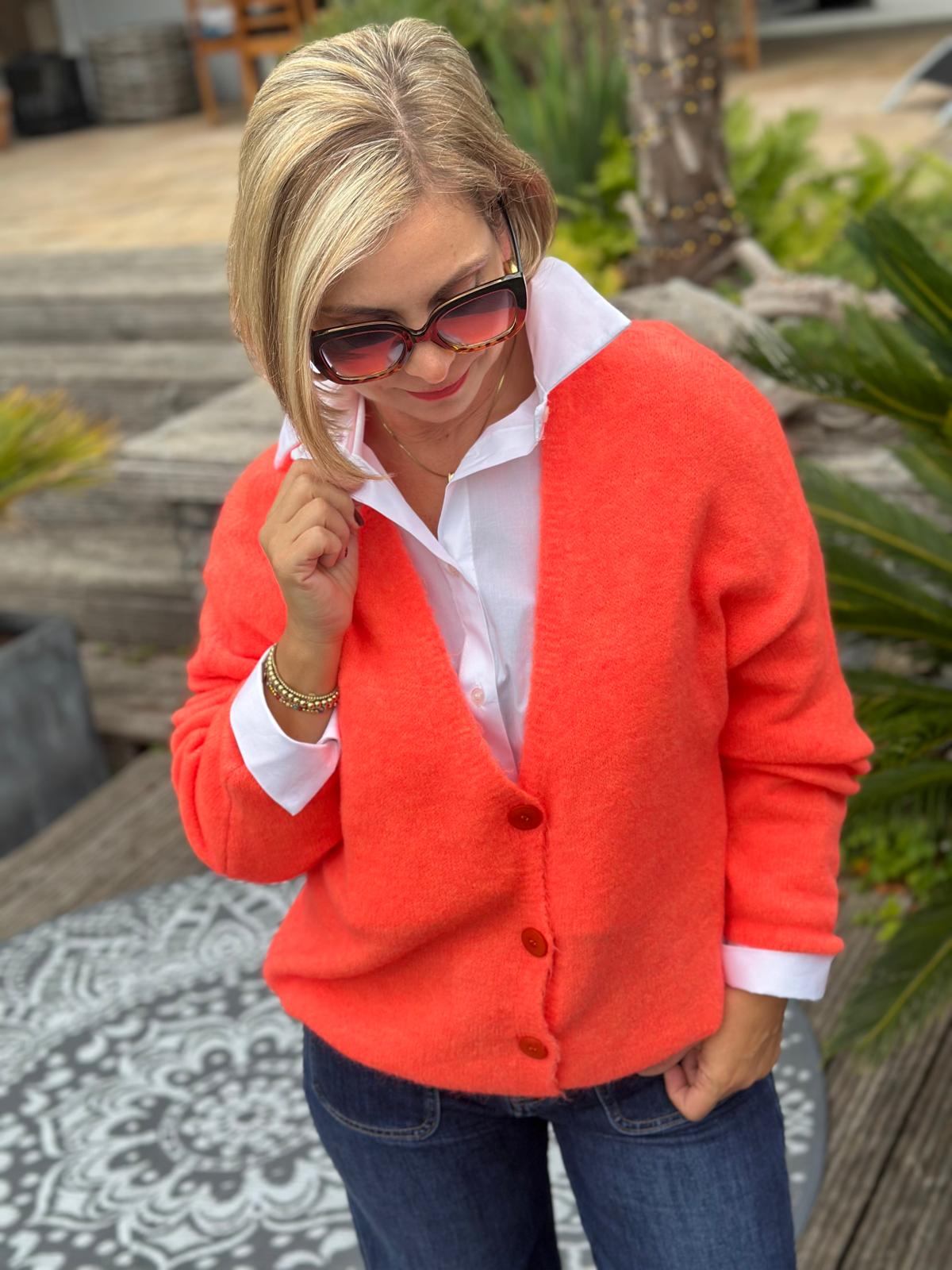 Feine Kuscheljacke in Apricot