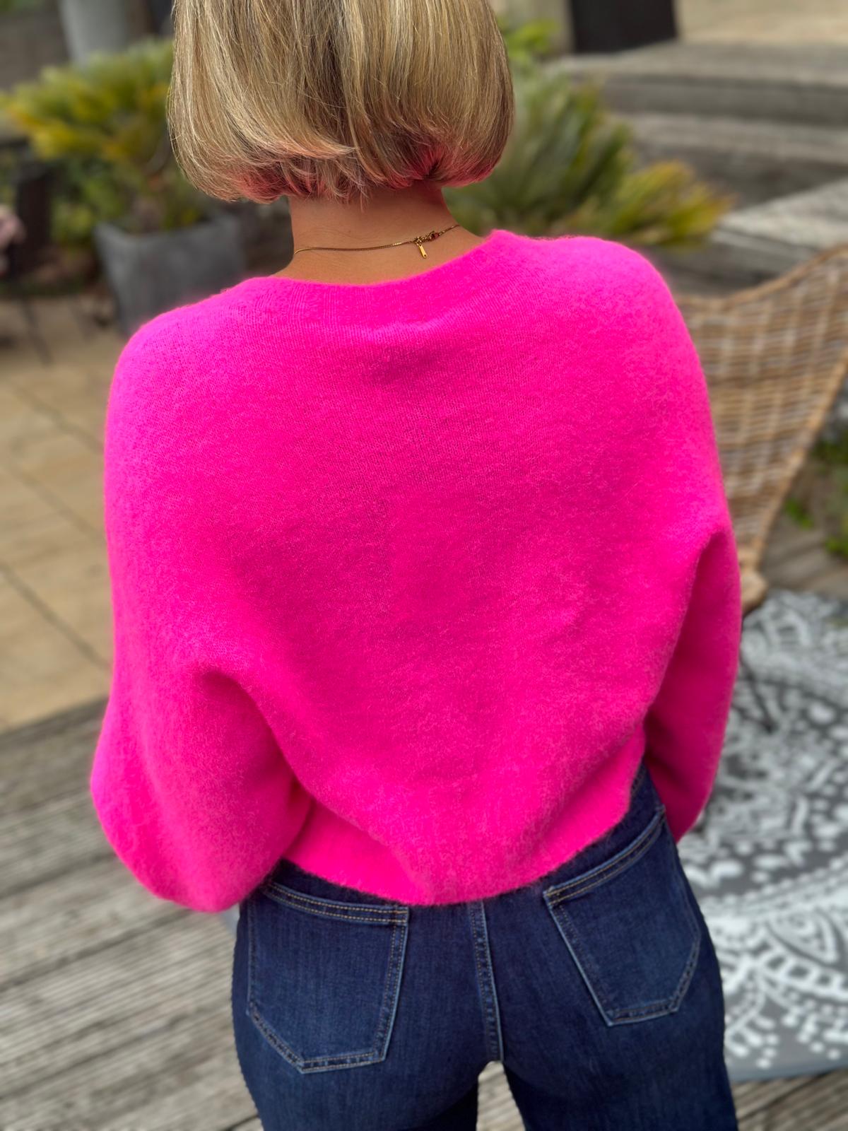 Hochwertiger Kuschelpullover "Lissy" in Pink