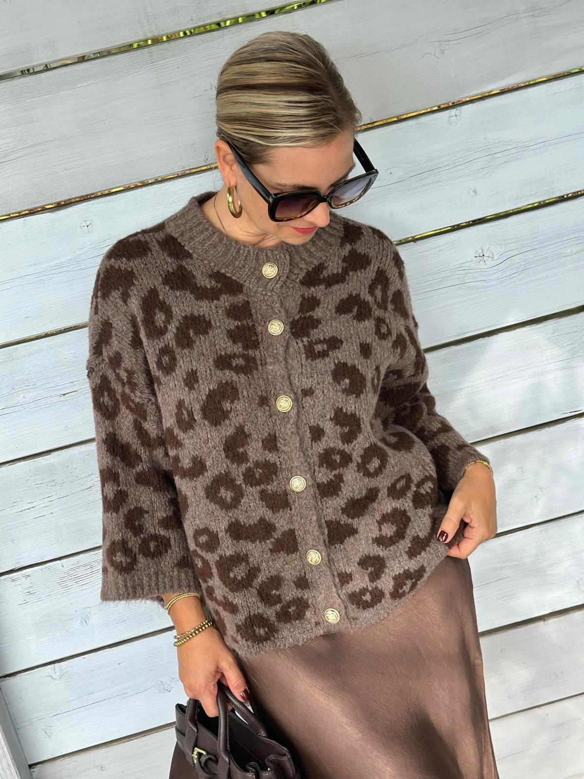 Zuckersüße LEO-Jacke in Dark-Taupé