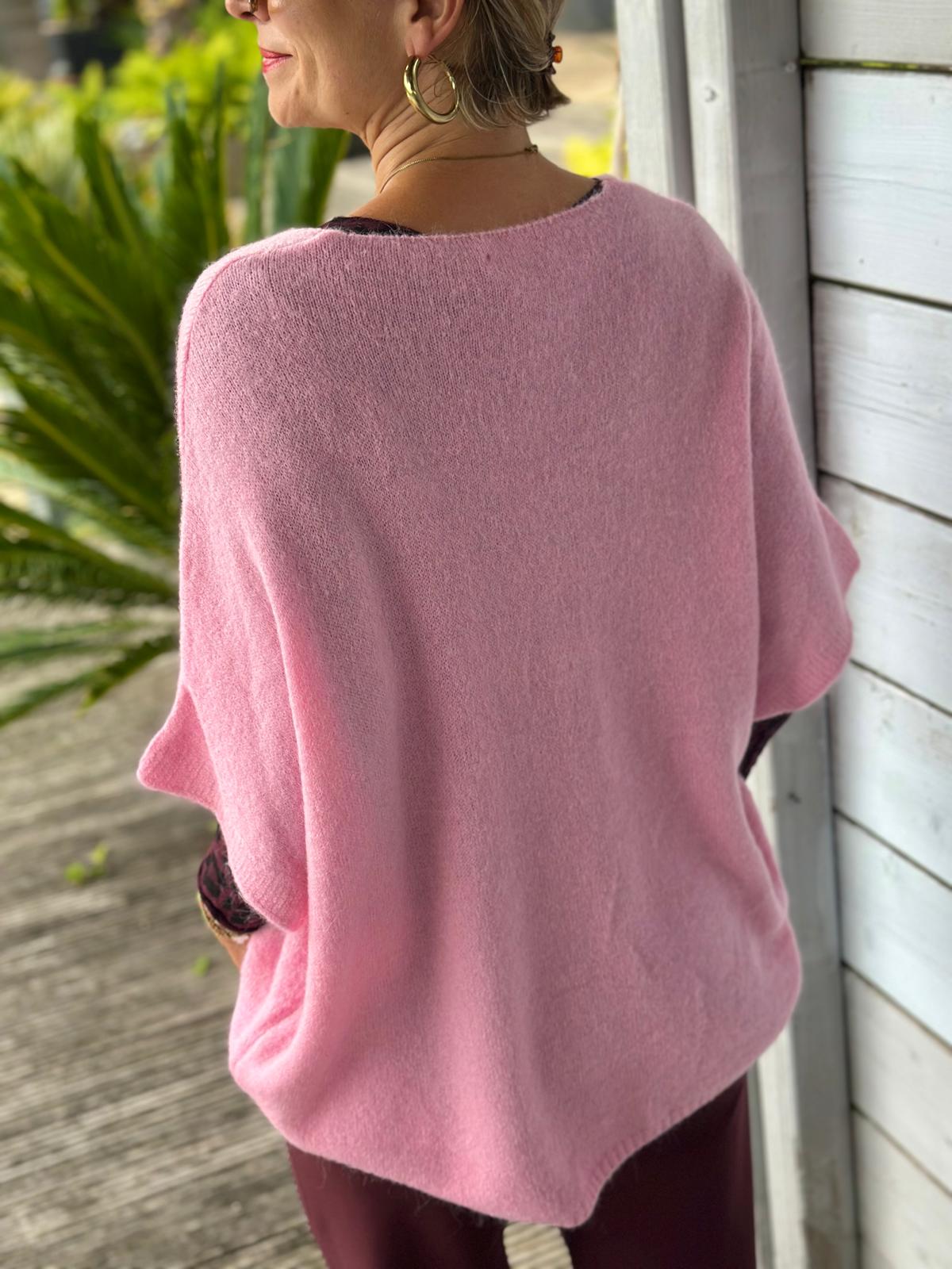 Süßer Herbst Pullunder in Rosa